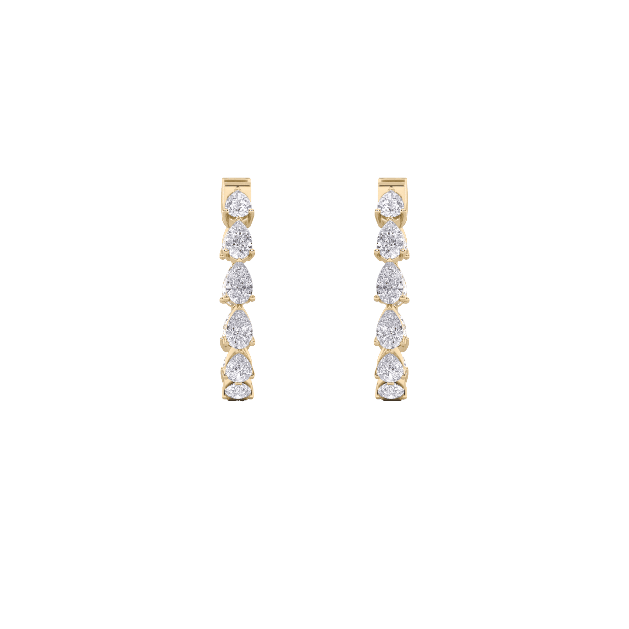 Lustrous Pear Hoop Earrings 7