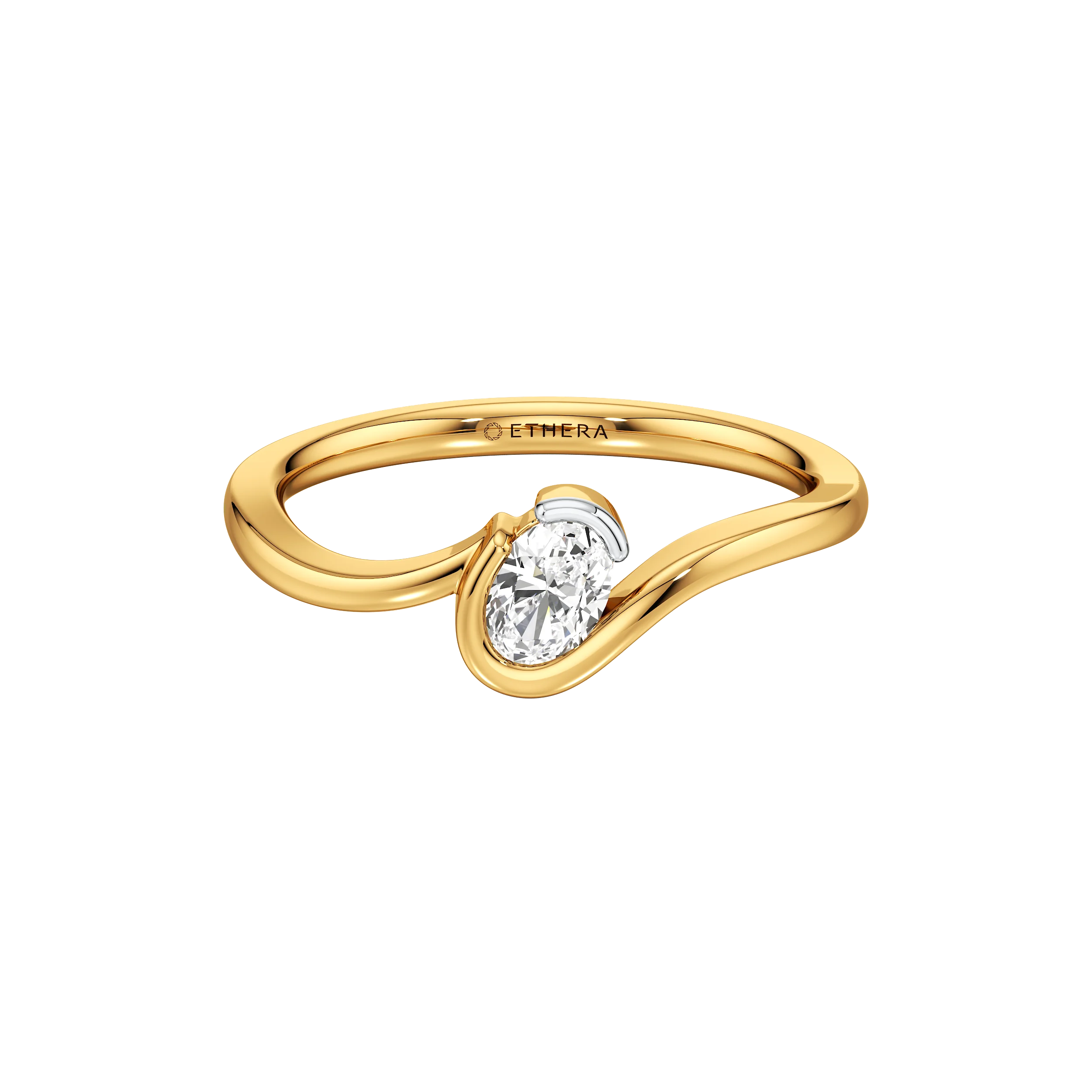 Flowline Solitaire Ring 4