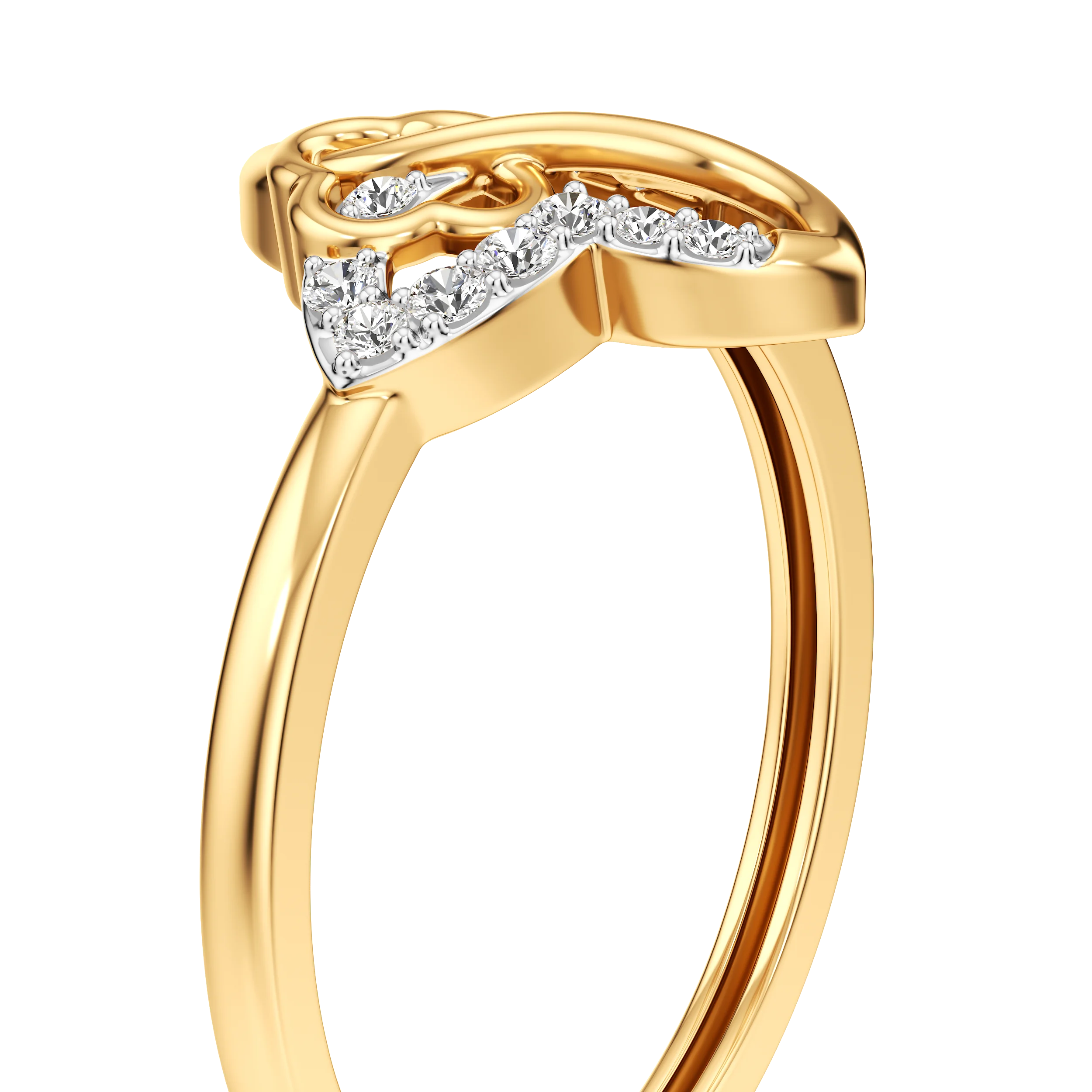 Petal Knot Diamond Ring 7
