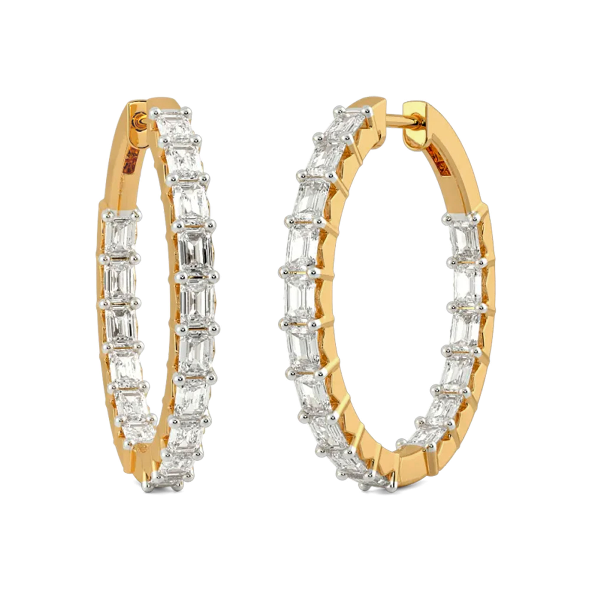Linear Lustre Hoop Earrings 0
