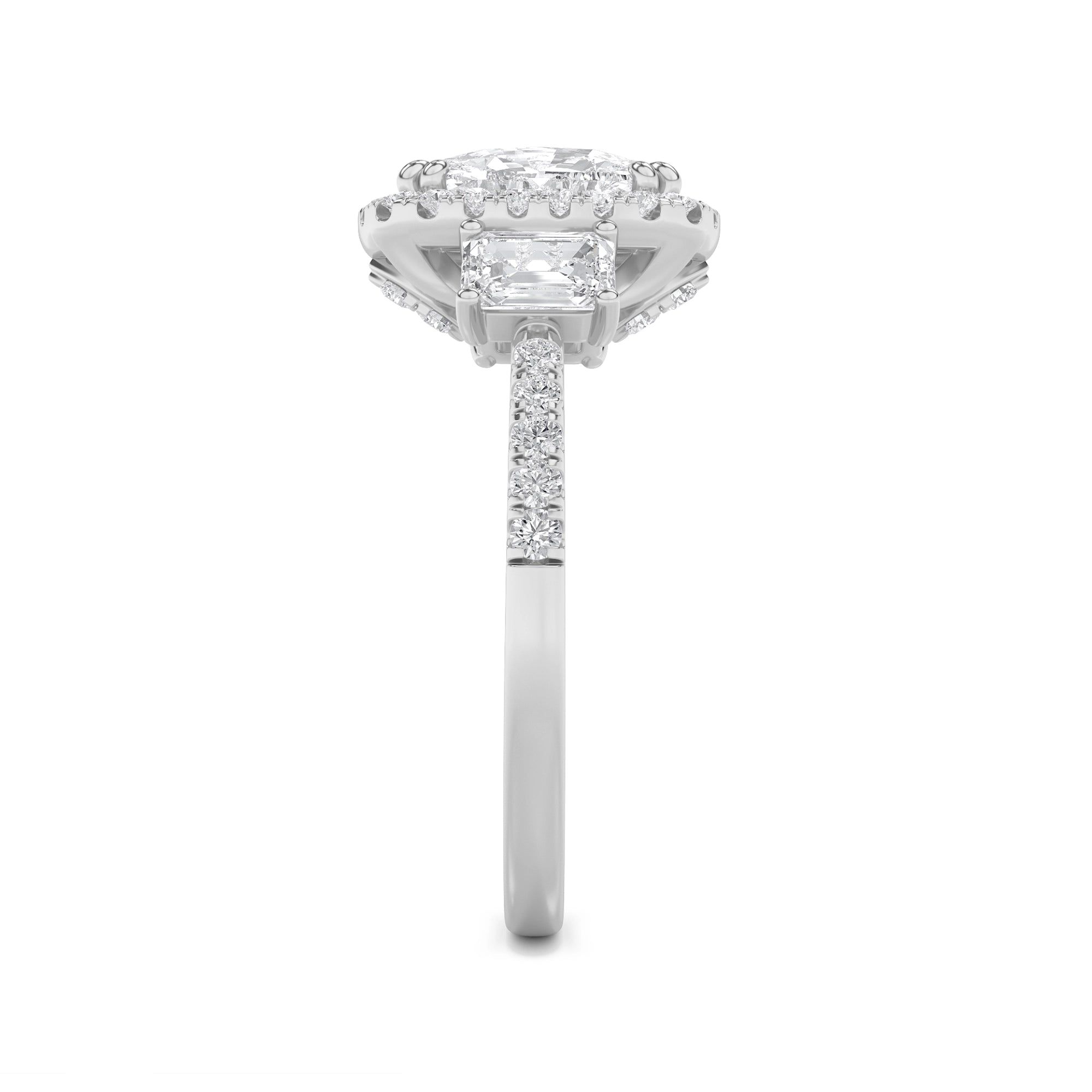 Threefold Brilliance 3 Stone Ring 8