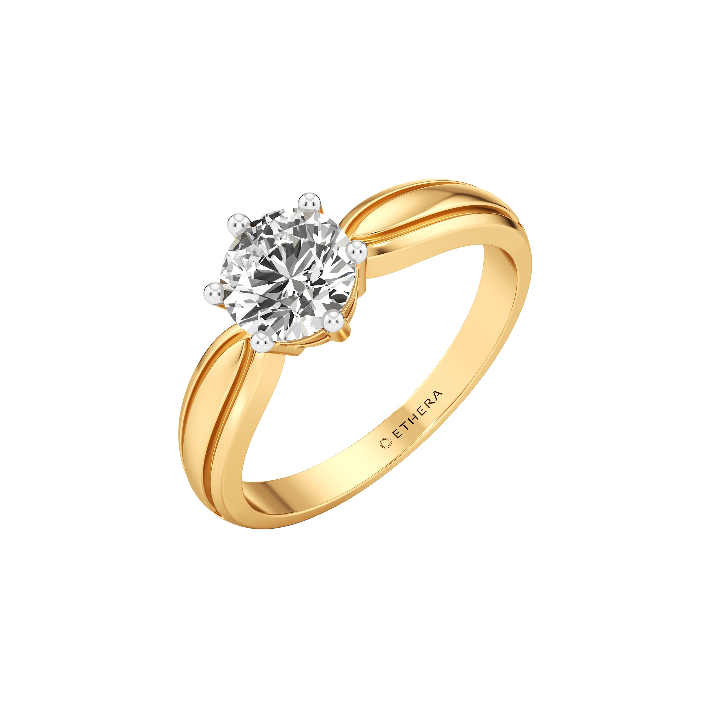 Sculpt Crest Solitaire Ring