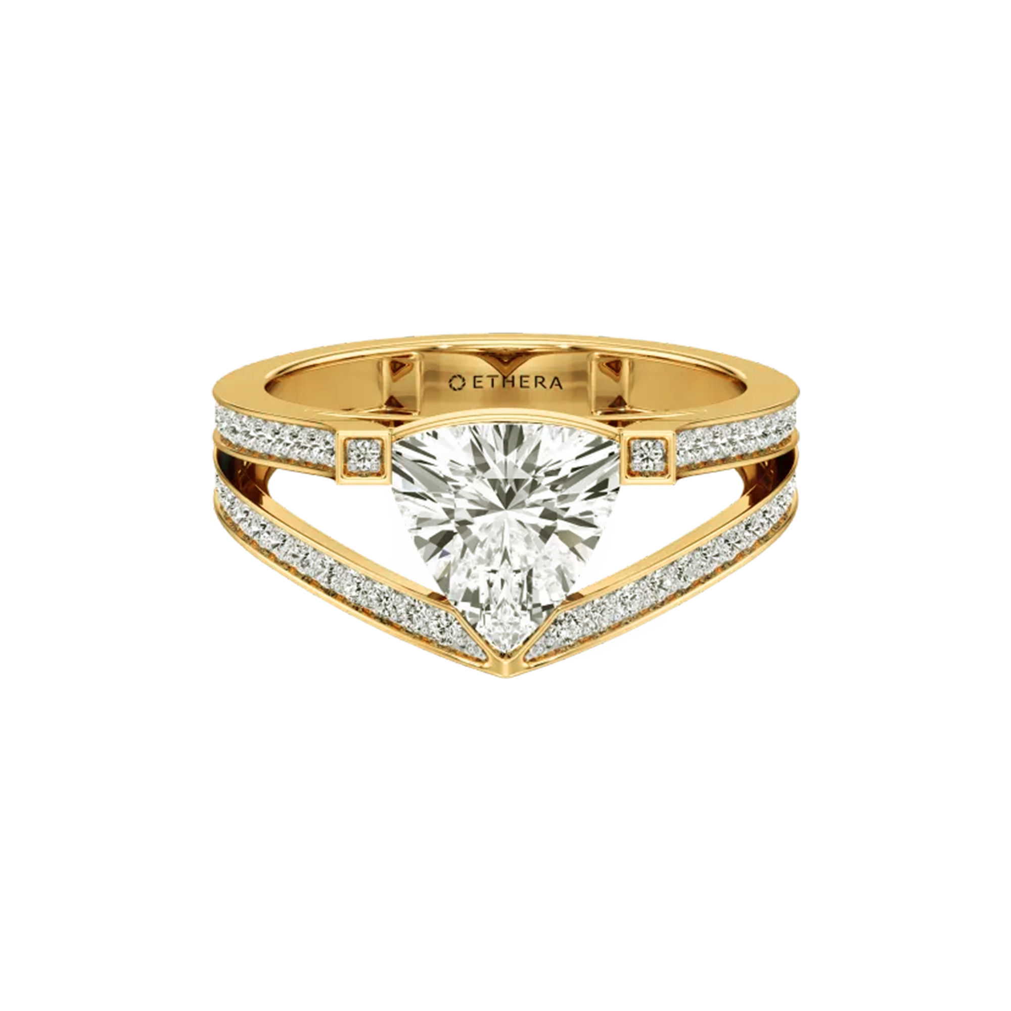 Crown Arc Solitaire Ring 4