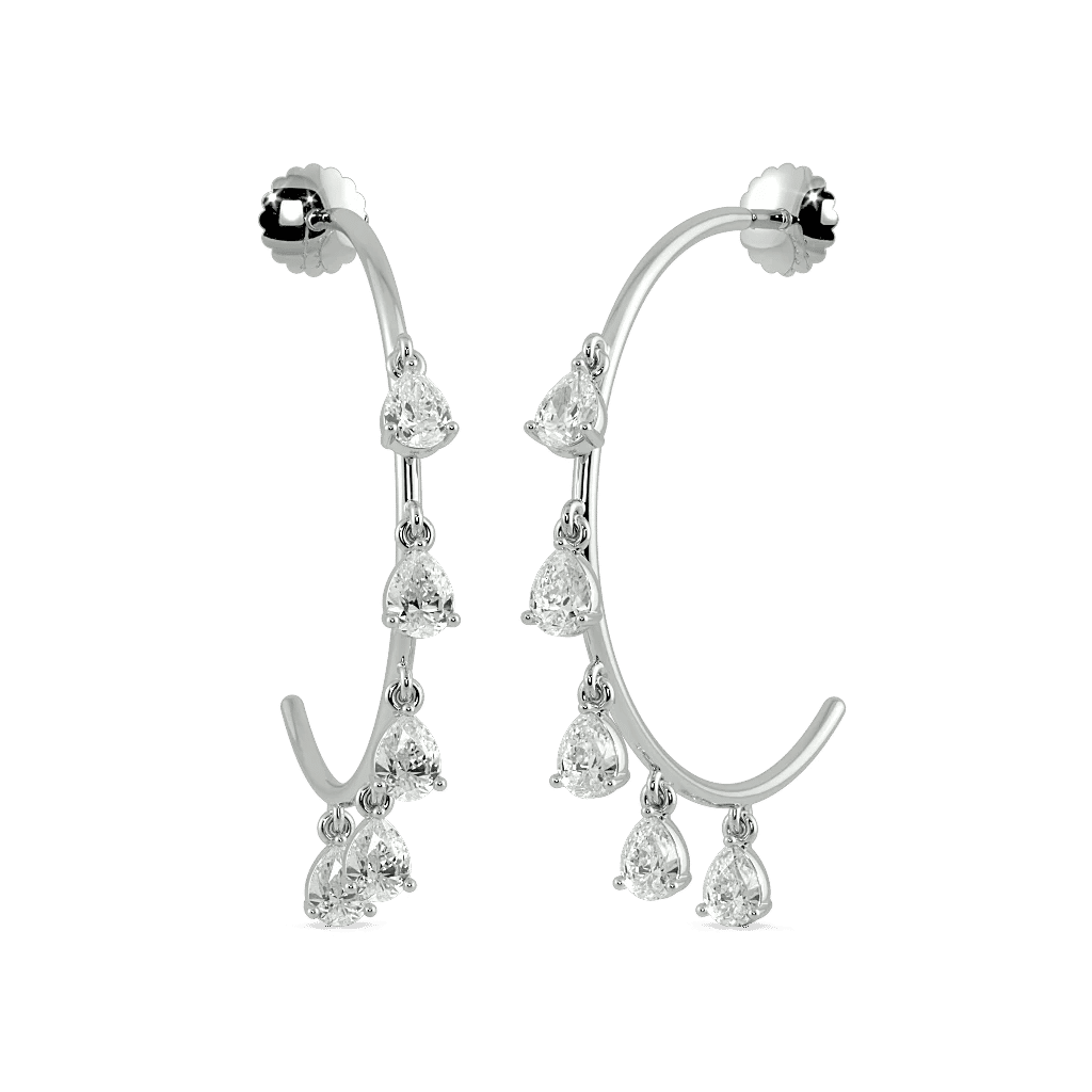 Cascade Droplet Hoop Earrings 0