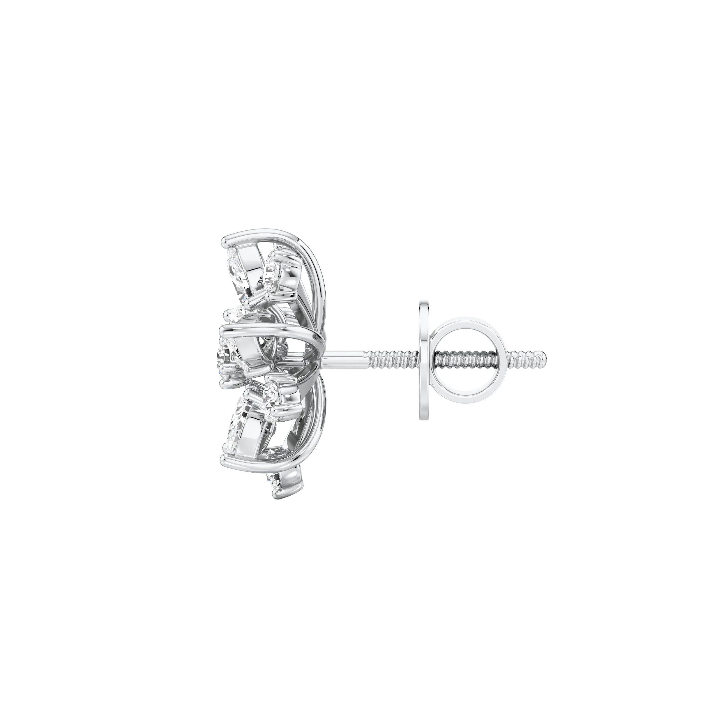 Bloomfire Diamond Stud Earrings 5