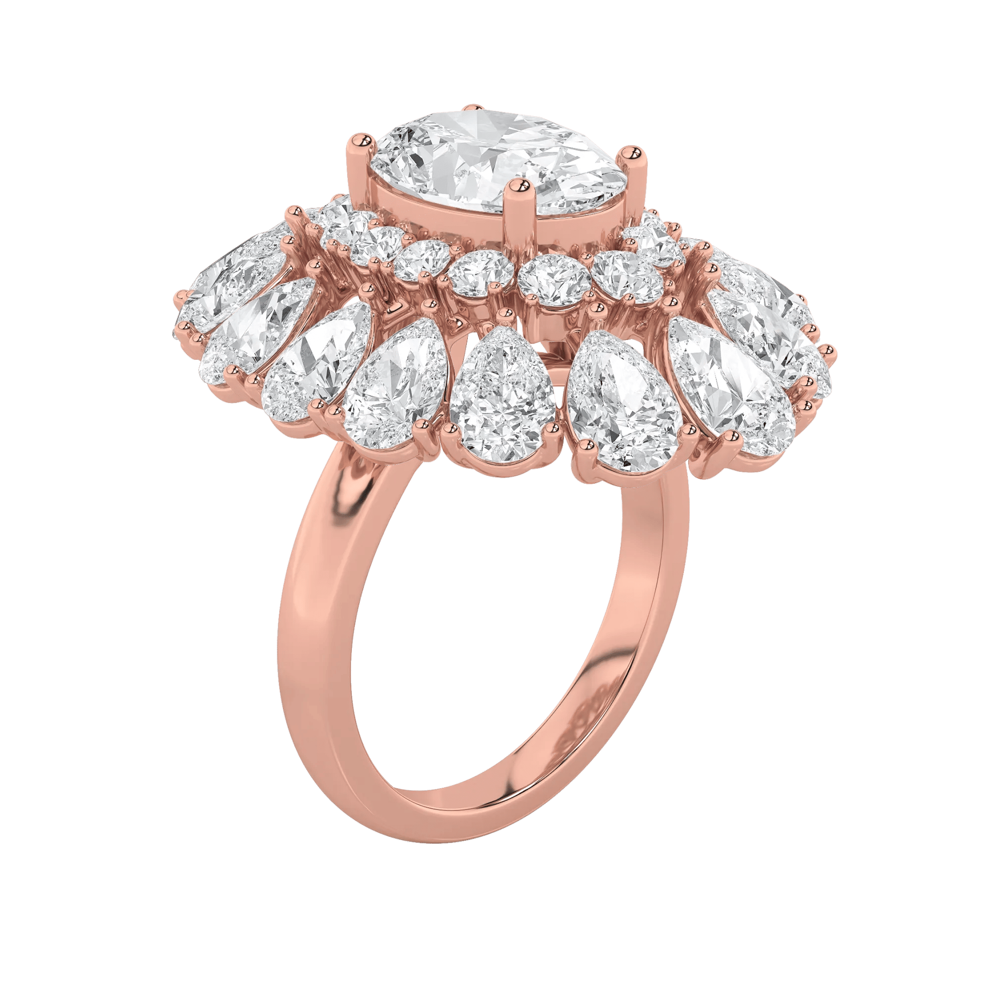 Floral Fusion Cocktail Ring 9