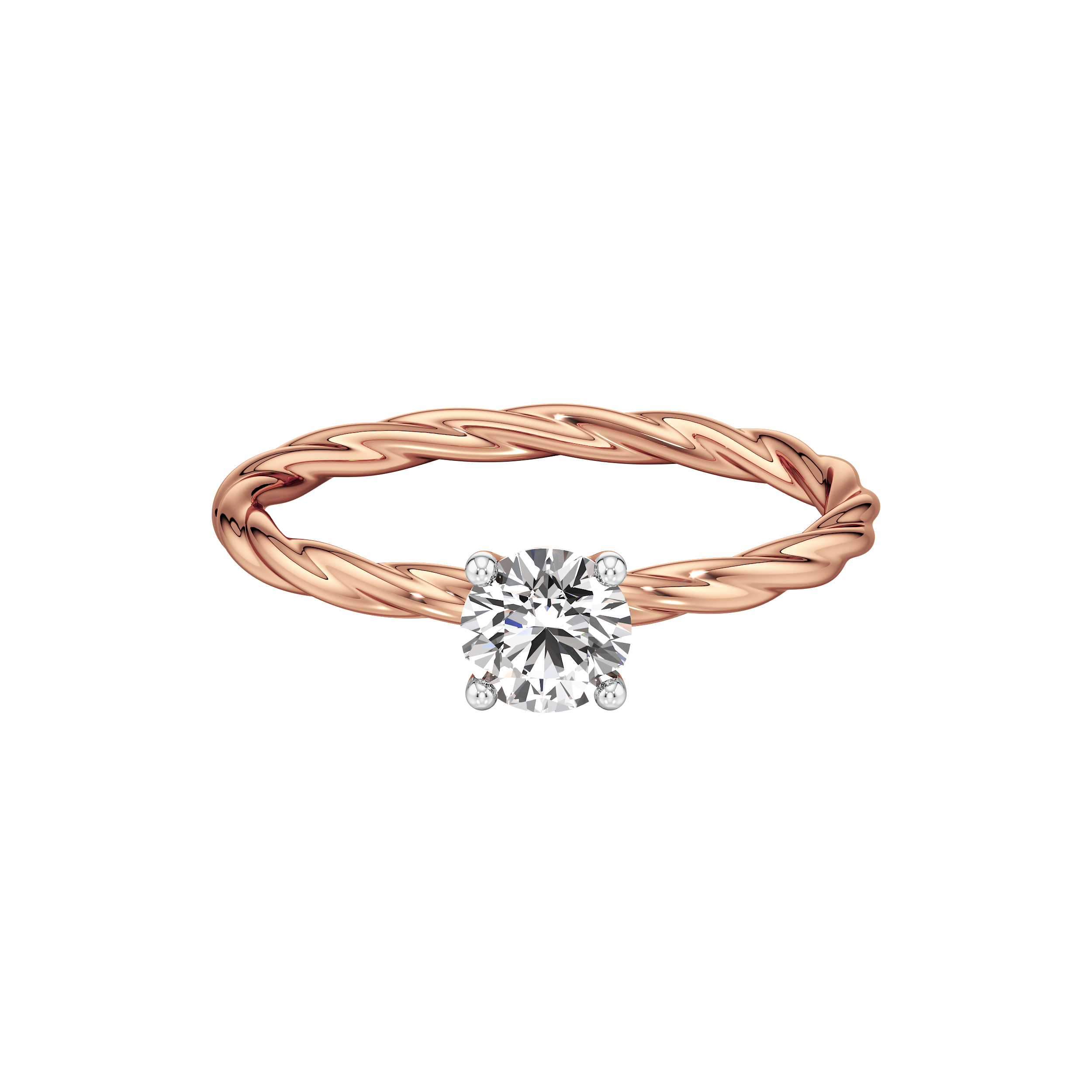 Twine Solitaire Ring 13
