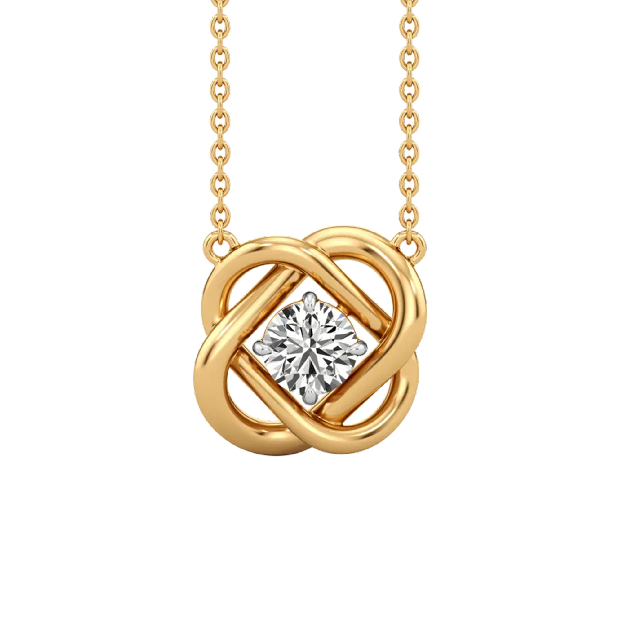 Infinity Knot Diamond Necklet 0