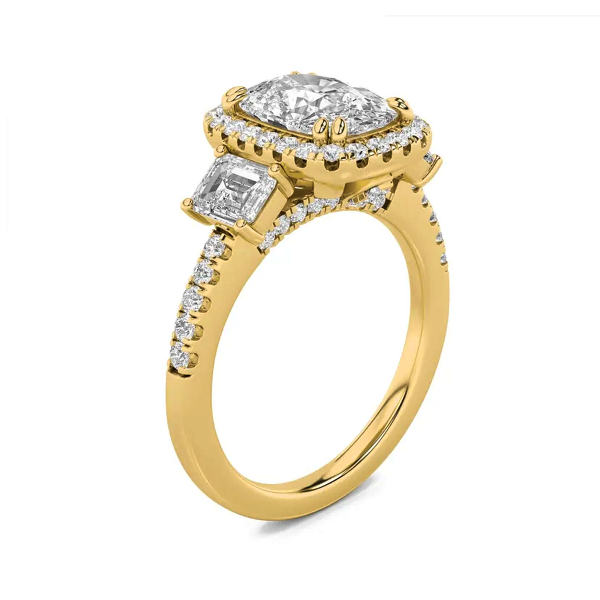 Threefold Brilliance 3 Stone Ring 3