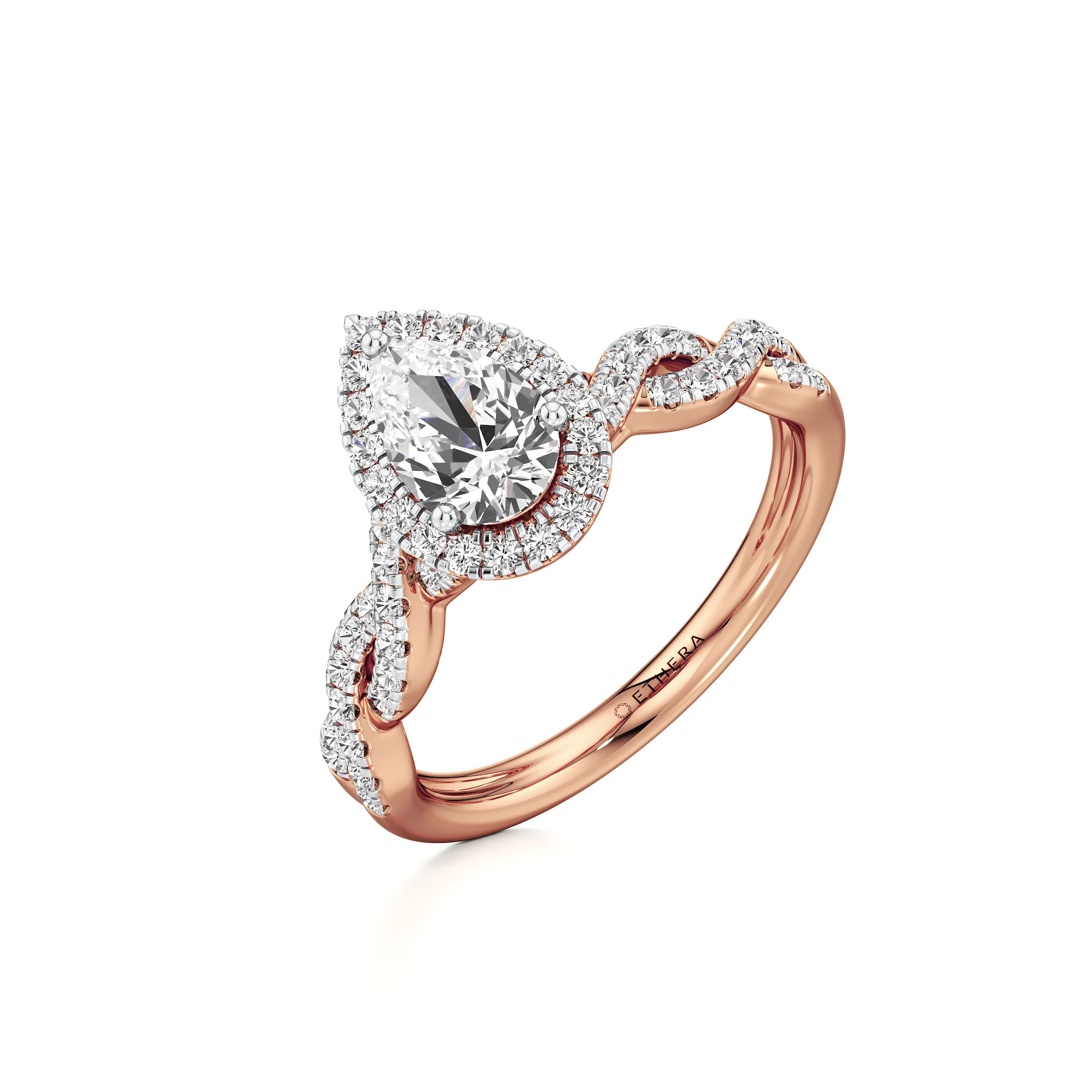 Luminous Twist Solitaire Ring 11