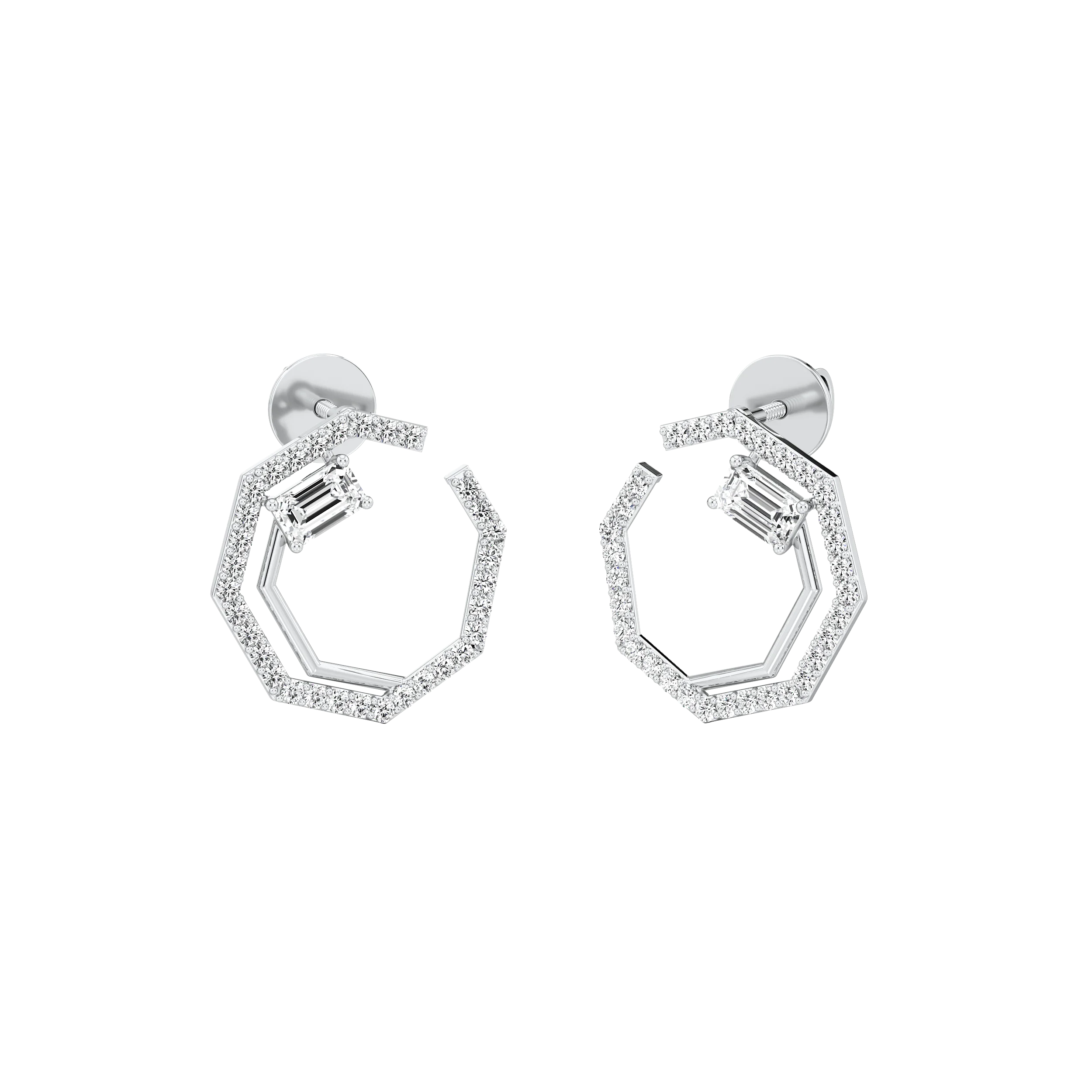 Prism Emerald Stud 3