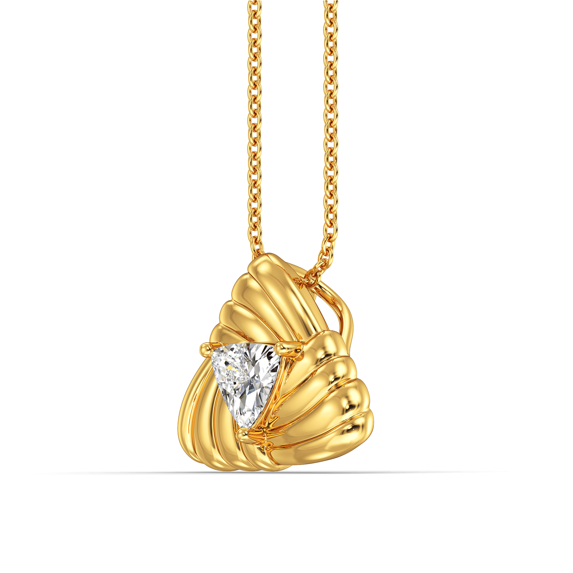 Facet and Gold Pendant 2