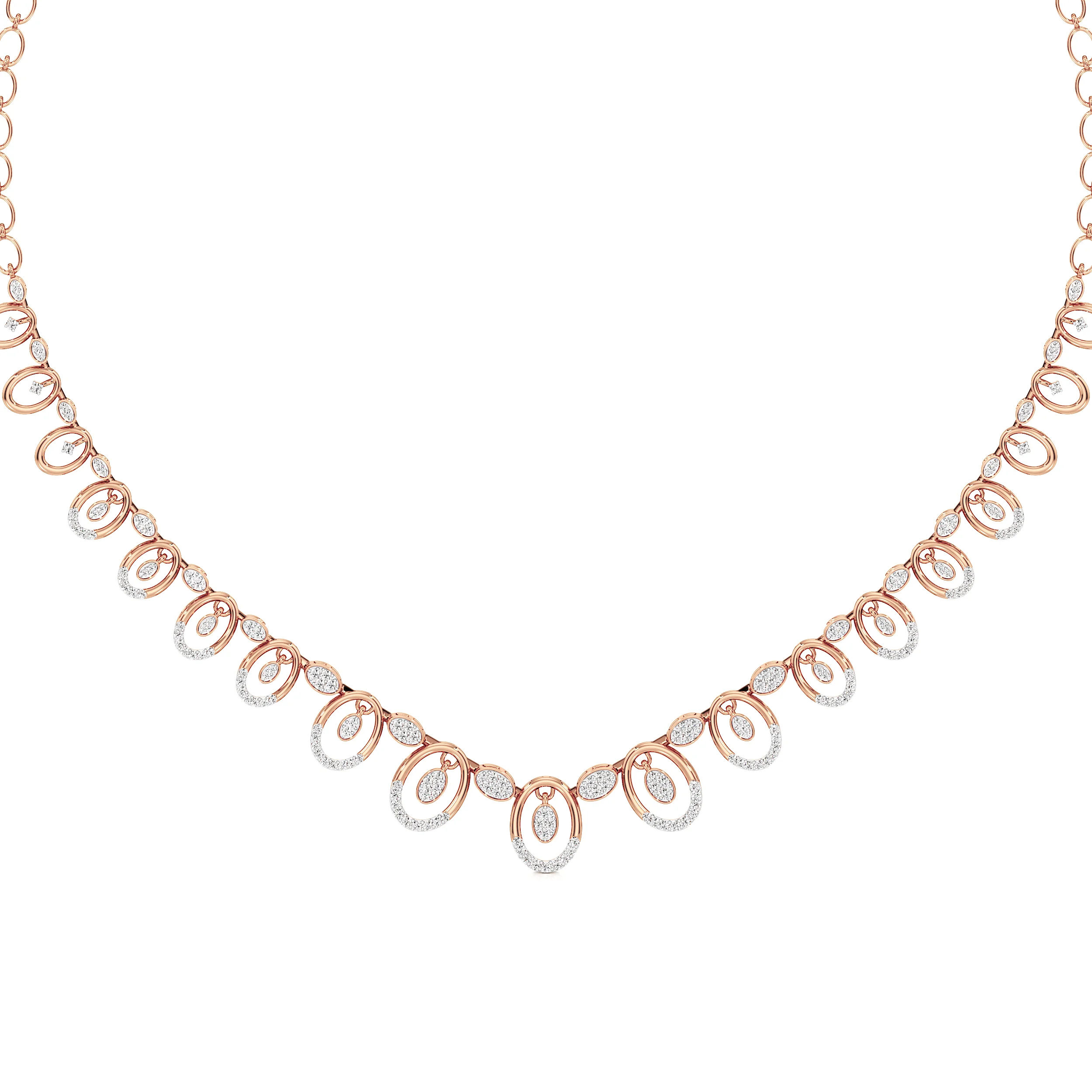 Seraphine Oval Diamond Necklace 8