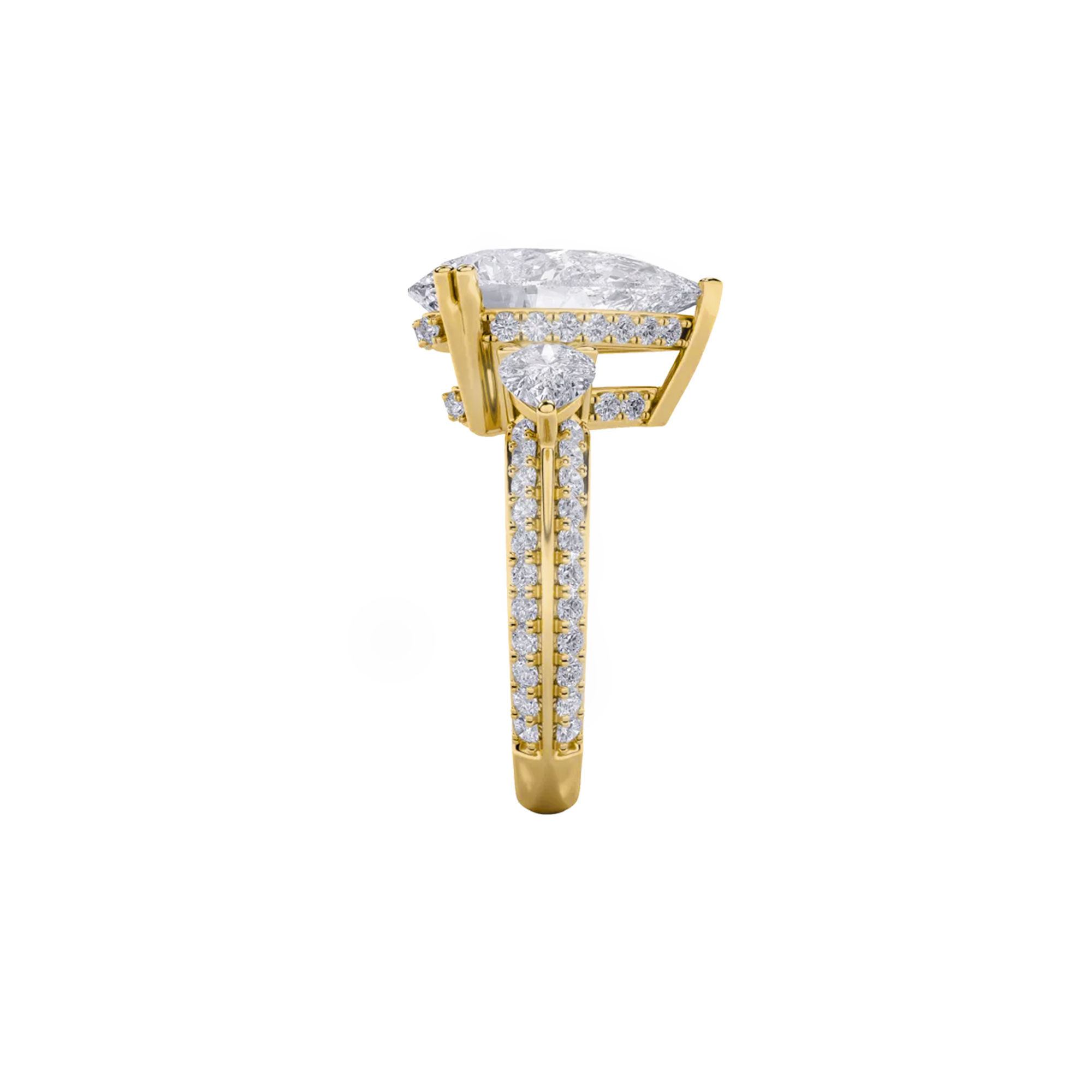 Aria Three Stone Cocktail Ring 3