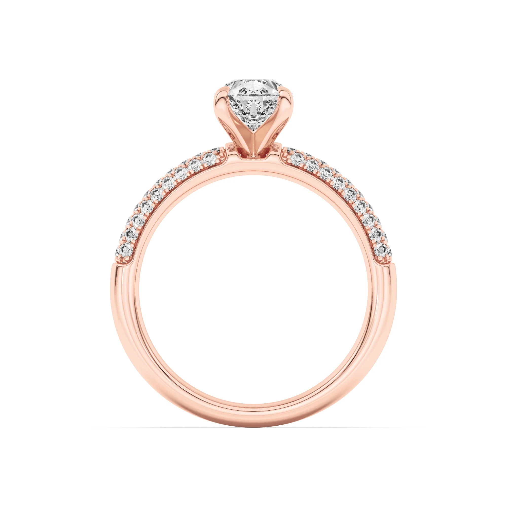 Radiant Round Pavé Ring 11