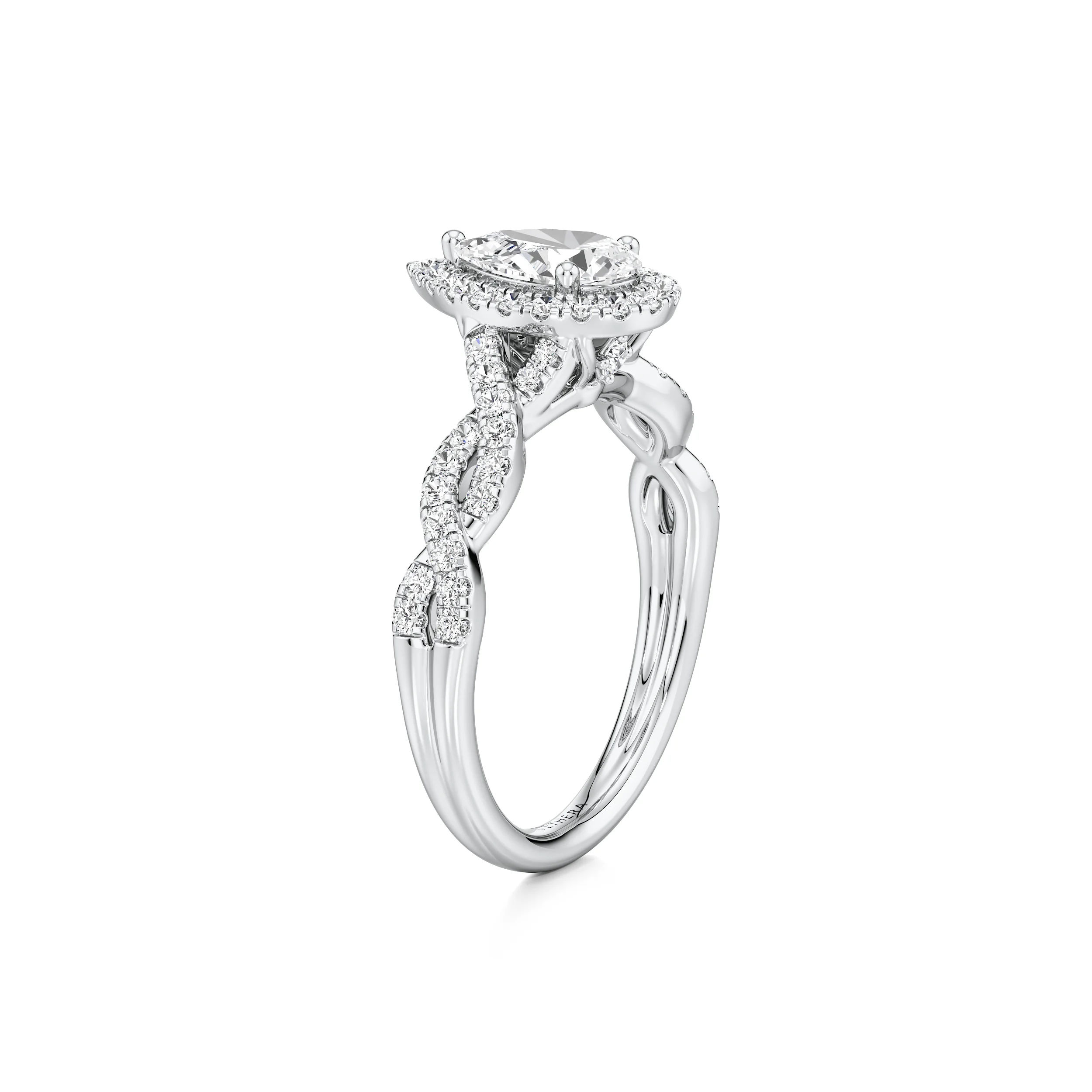 Luminous Twist Solitaire Ring 10