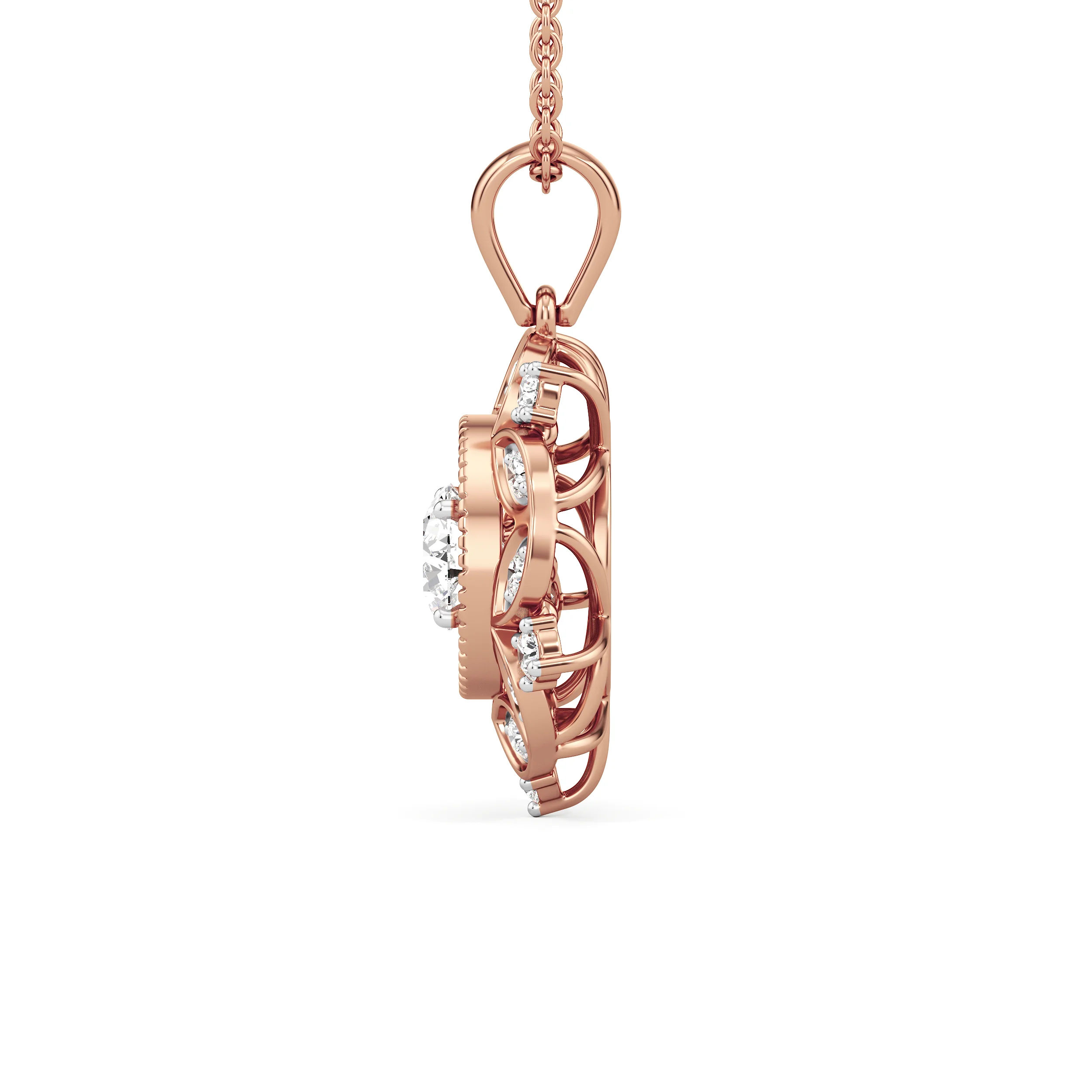 Solstice Bloom Diamond Pendant 11