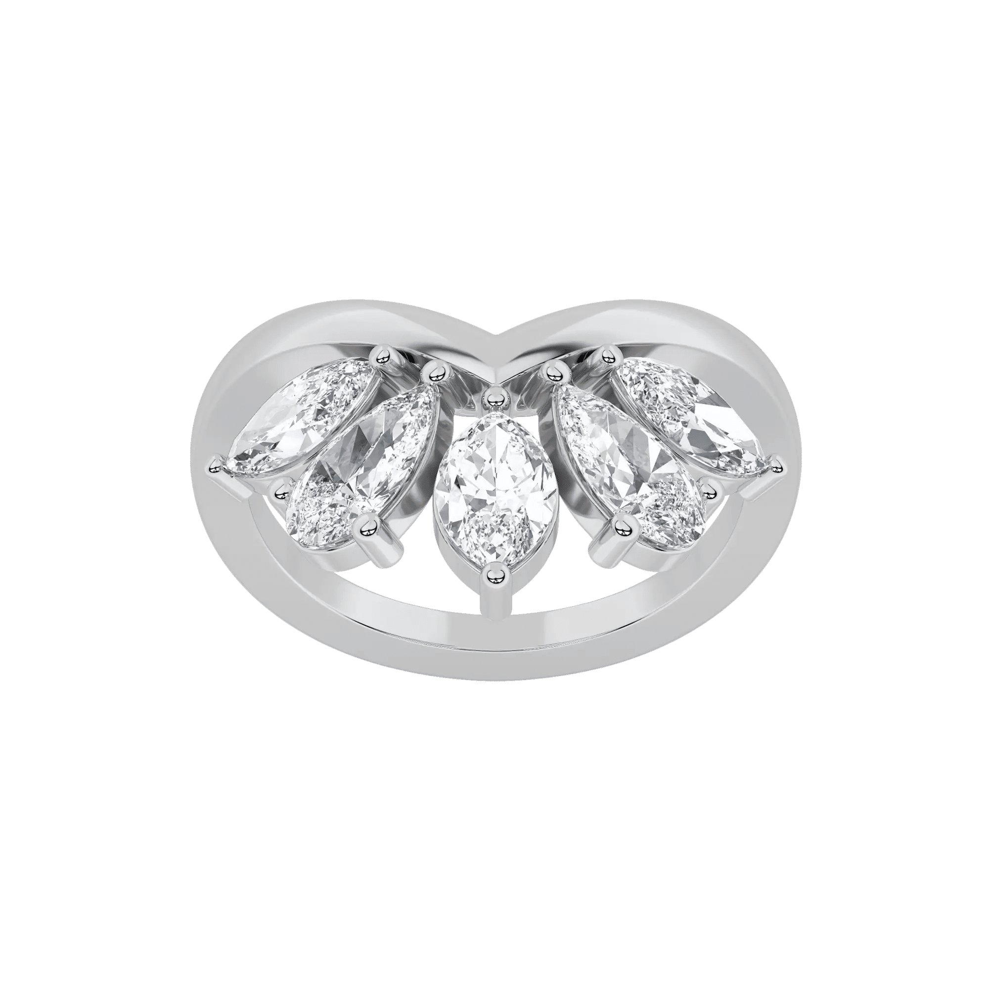 V-Curve 5 Stone Ring 6