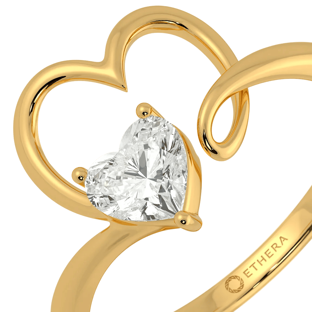 Embrace Heart Solitaire Ring 3