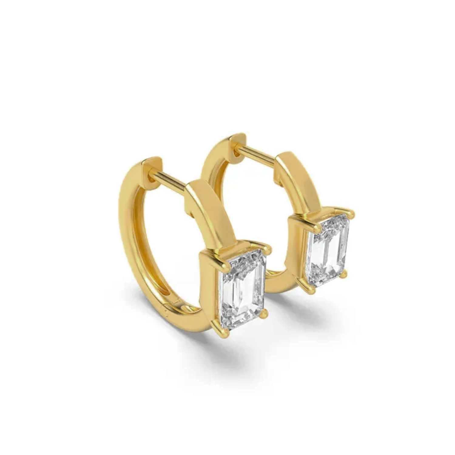 Dainty Diamond Bali Earrings 0