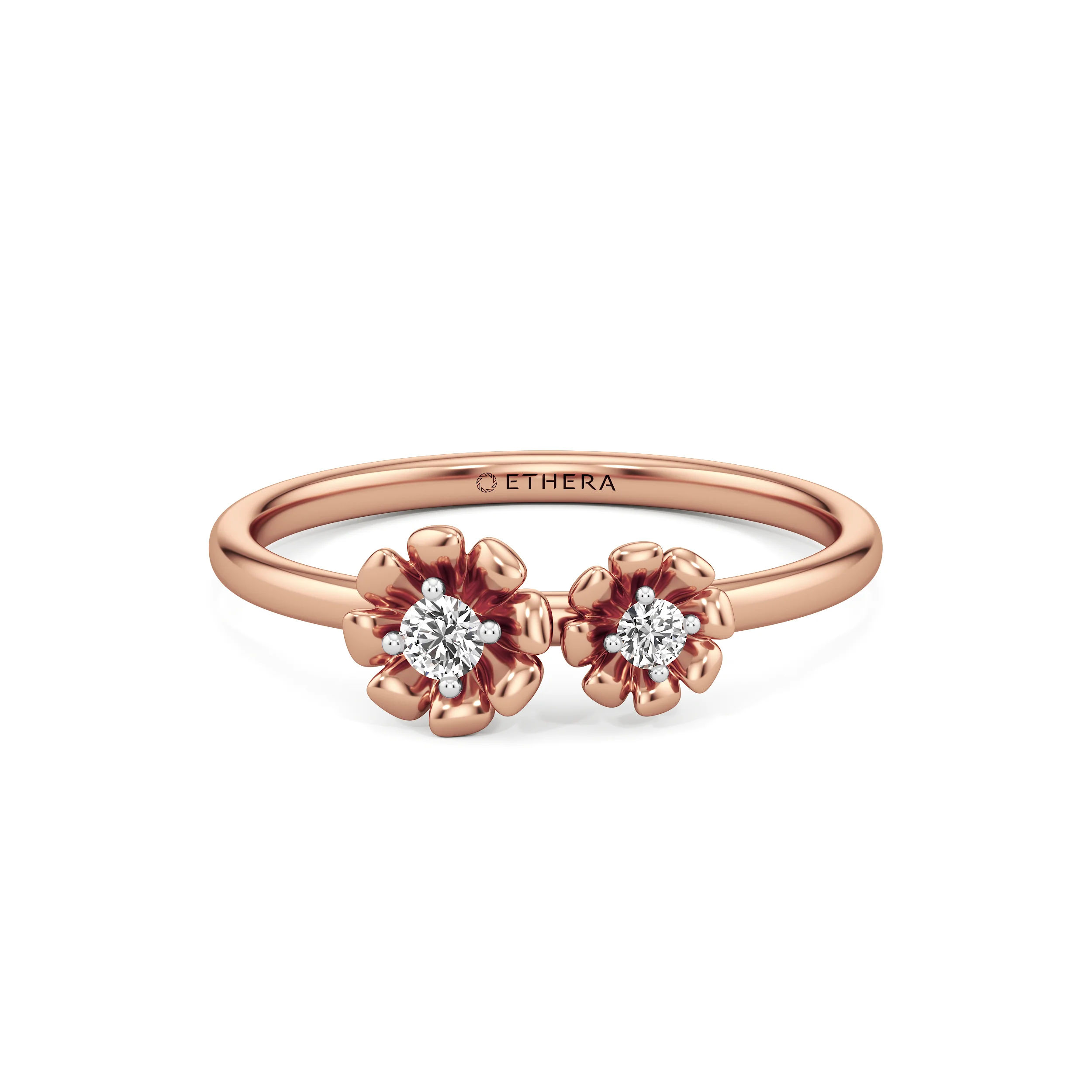 Twin Bloom Diamond Ring 13