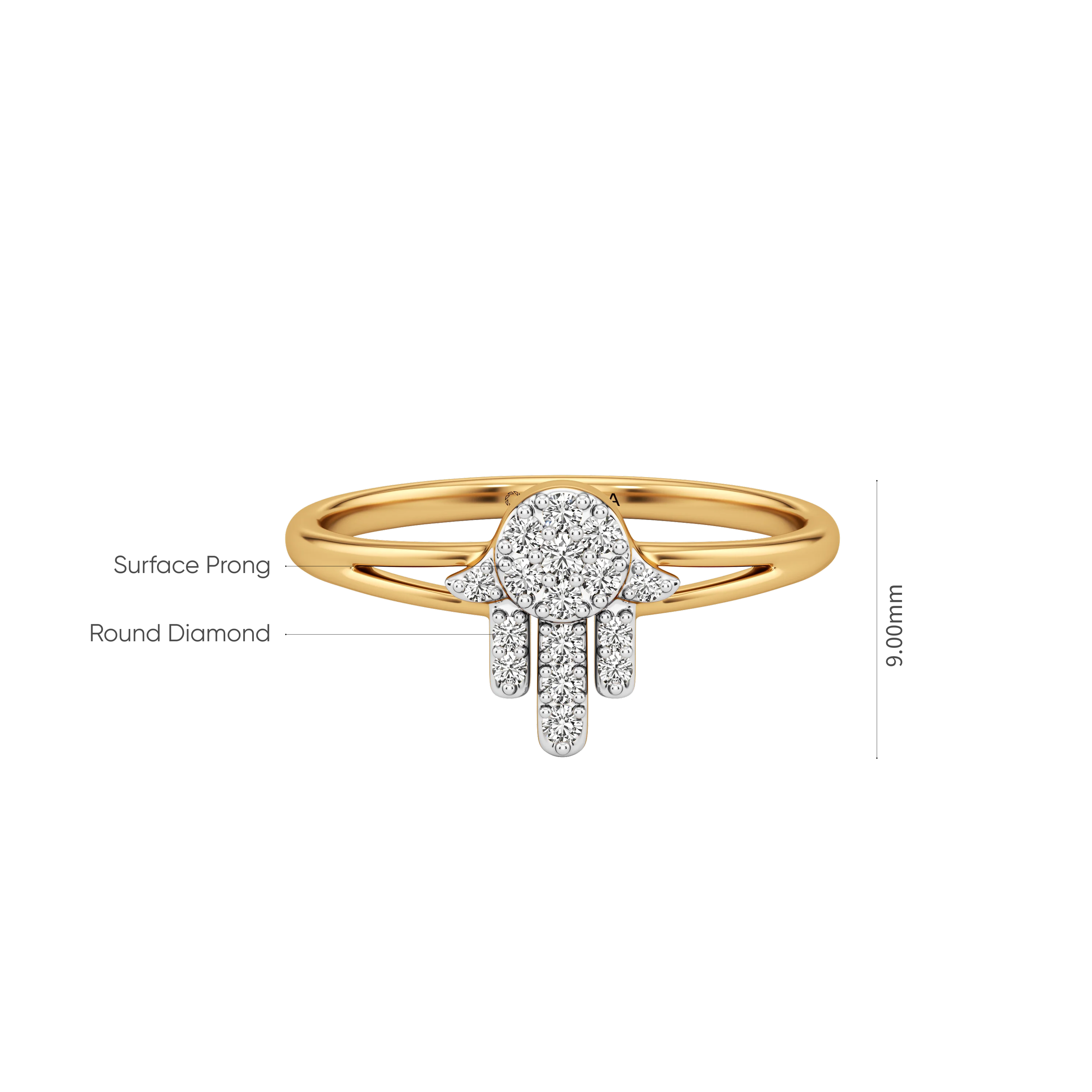 Hamsa Glow Diamond Ring 6