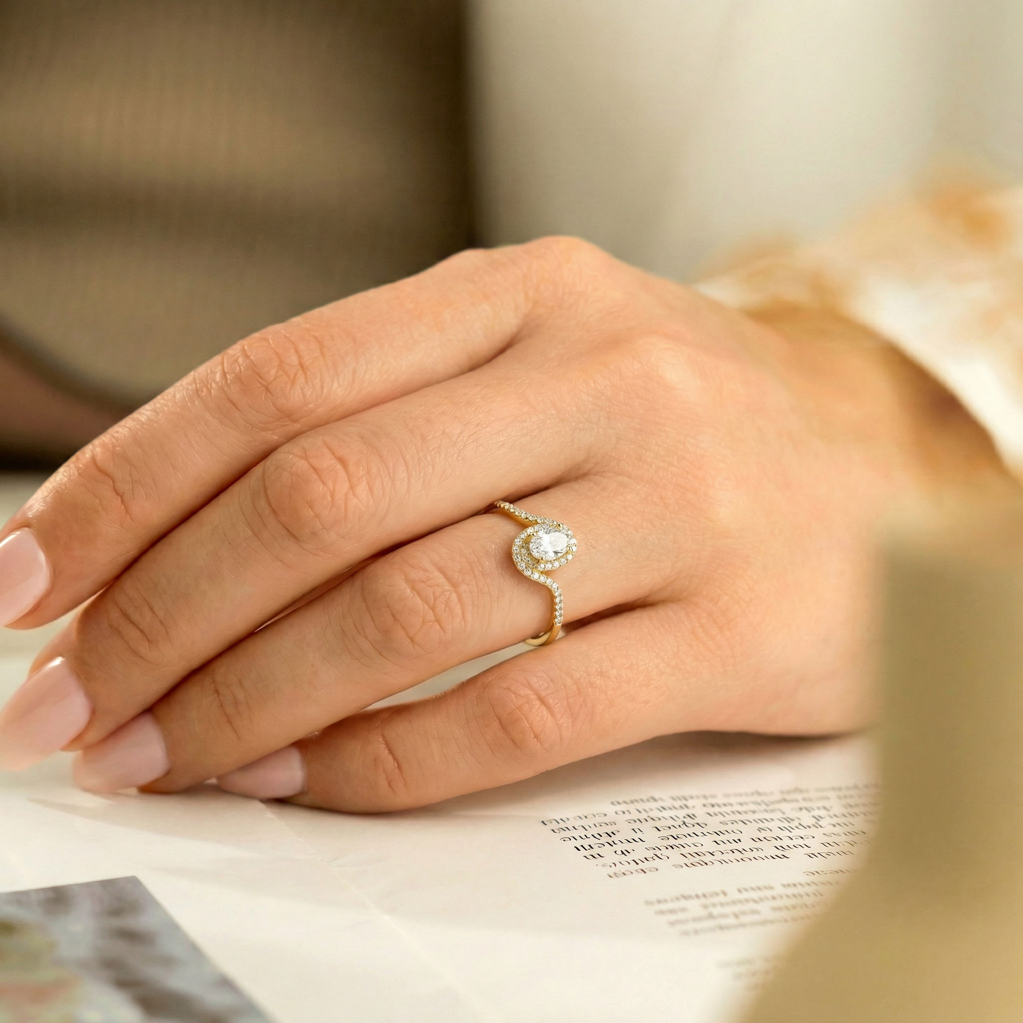 Enchanted Swirl Oval Ring 1