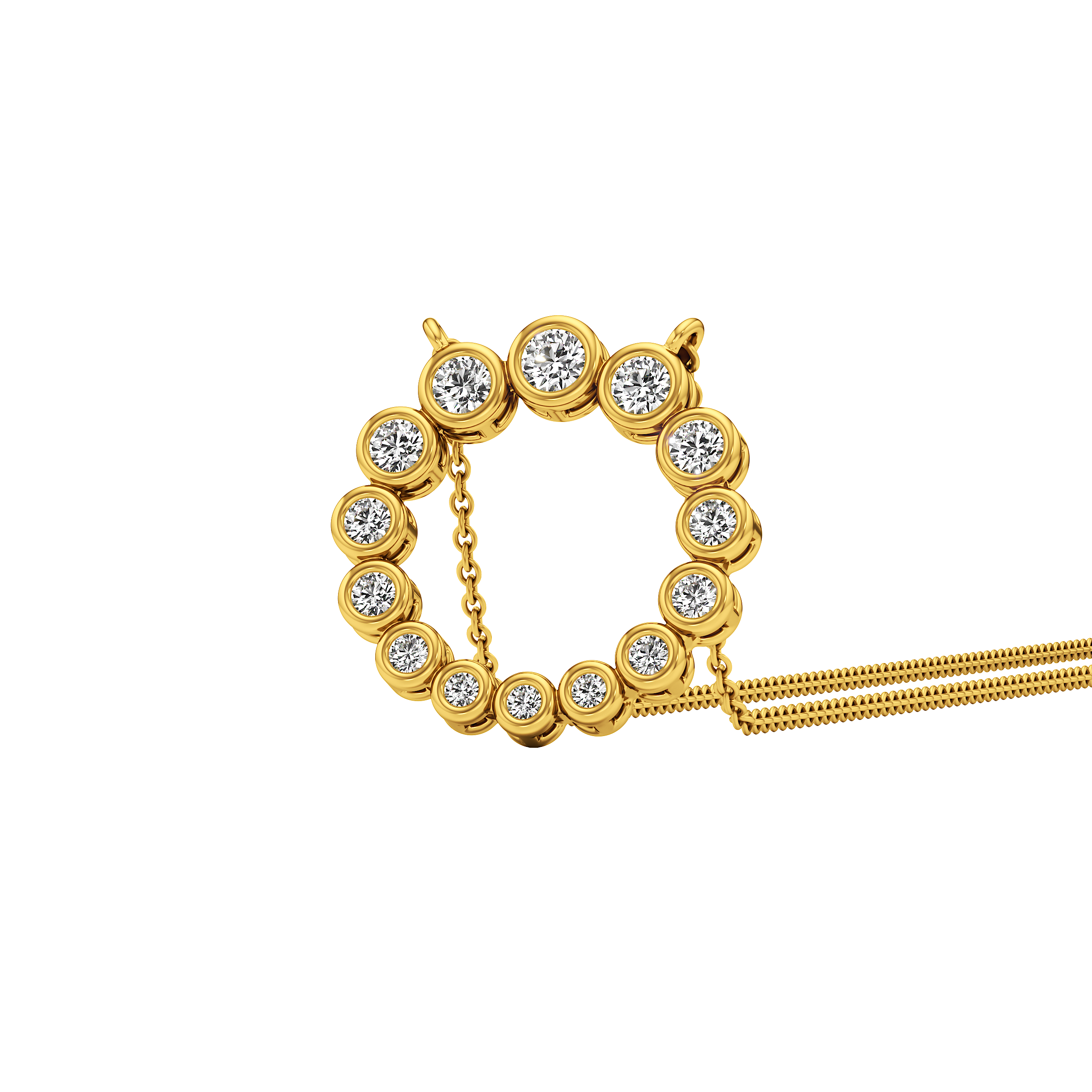 Orbit Dot Circle Pendant 0