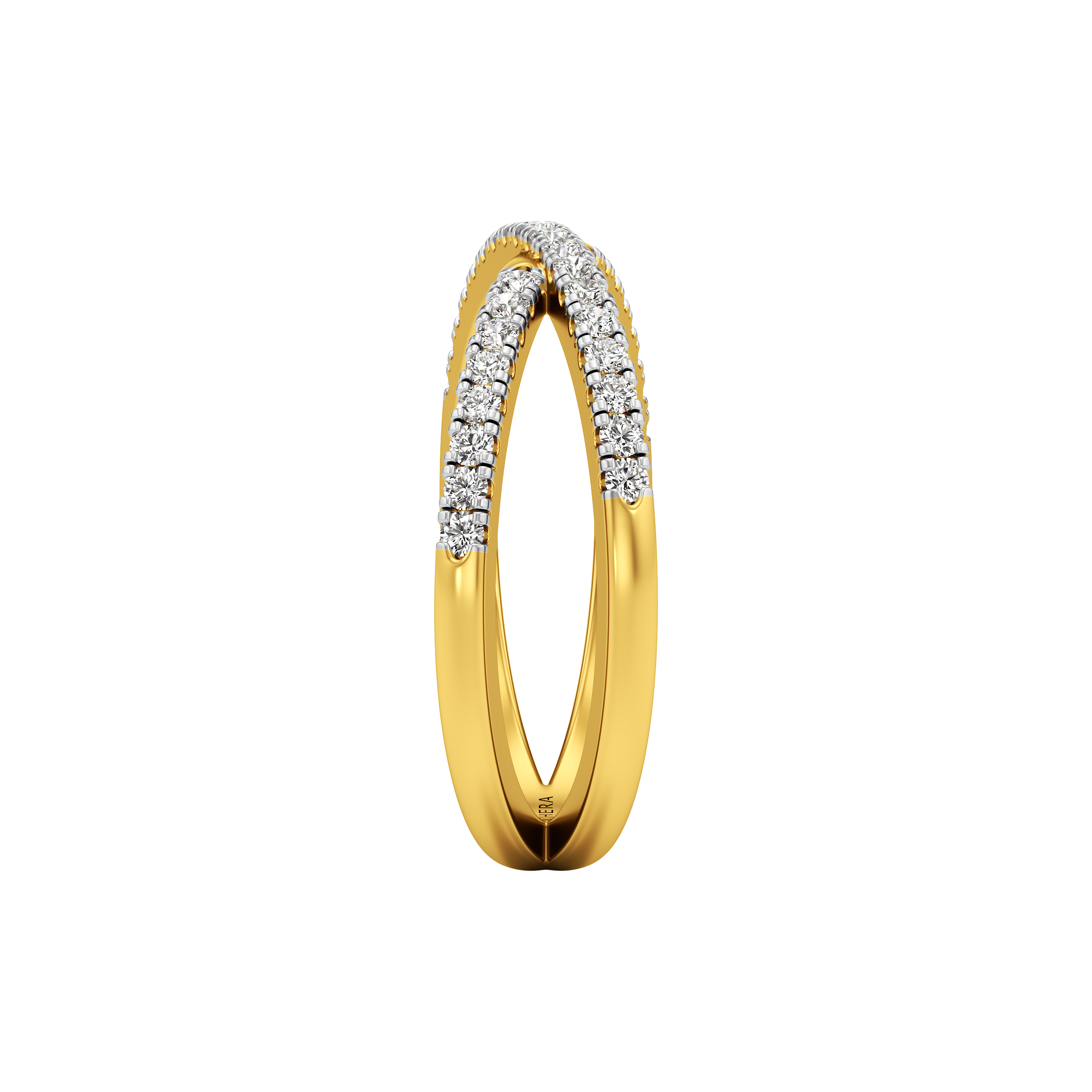 Crossline Pave Ring 2