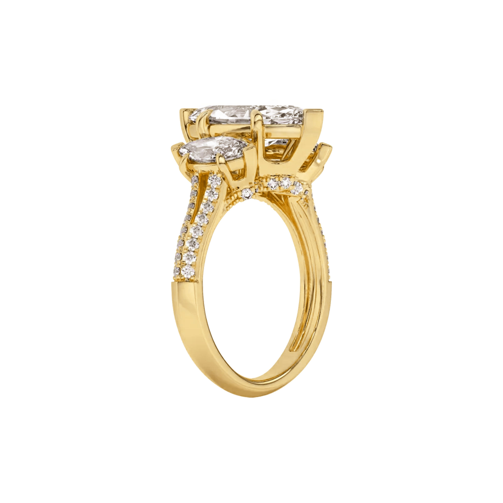Trinity Of Sparkle 3 Stone Ring 3