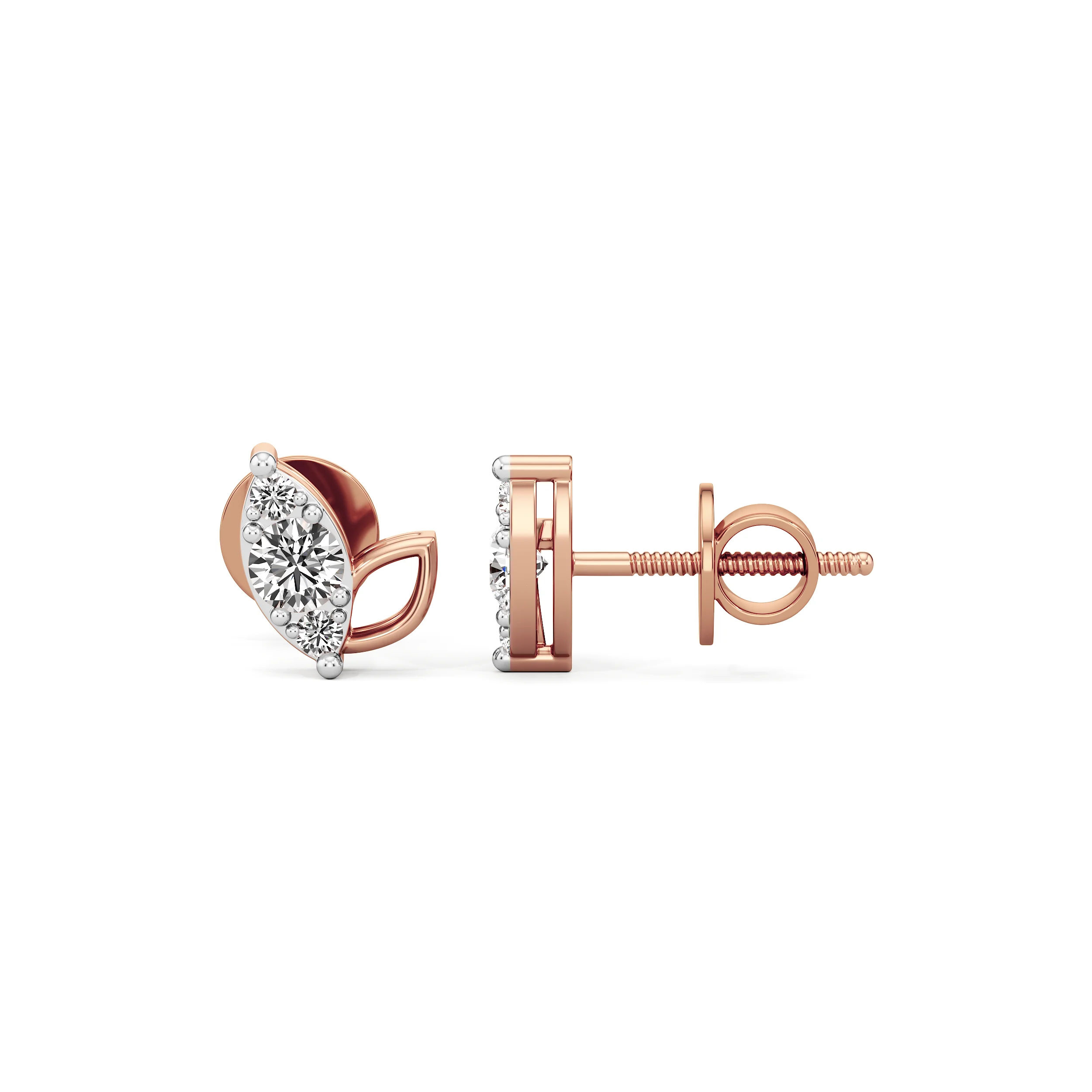 Petalcurve Diamond Studs 5