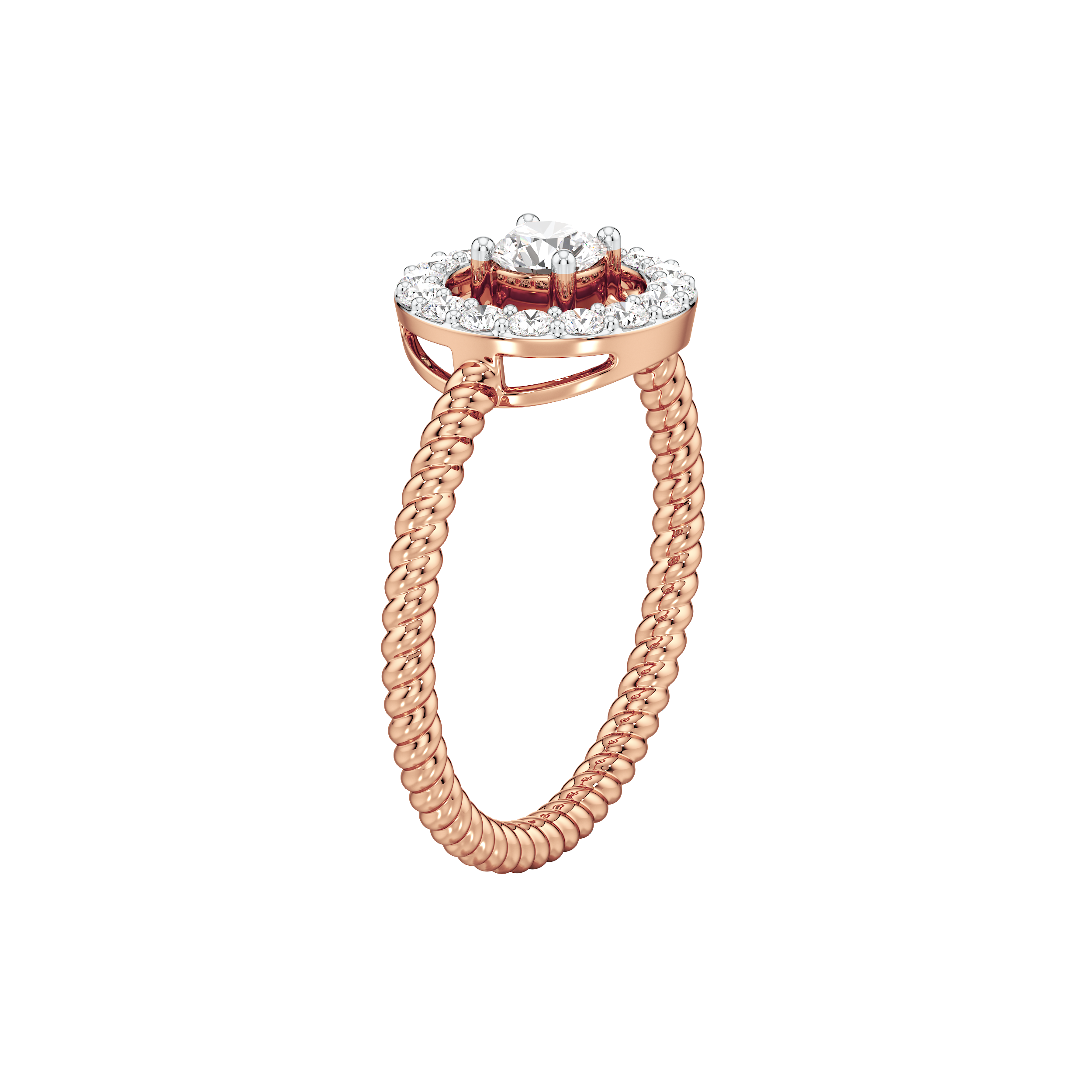 Orbit Halo Diamond Ring 14