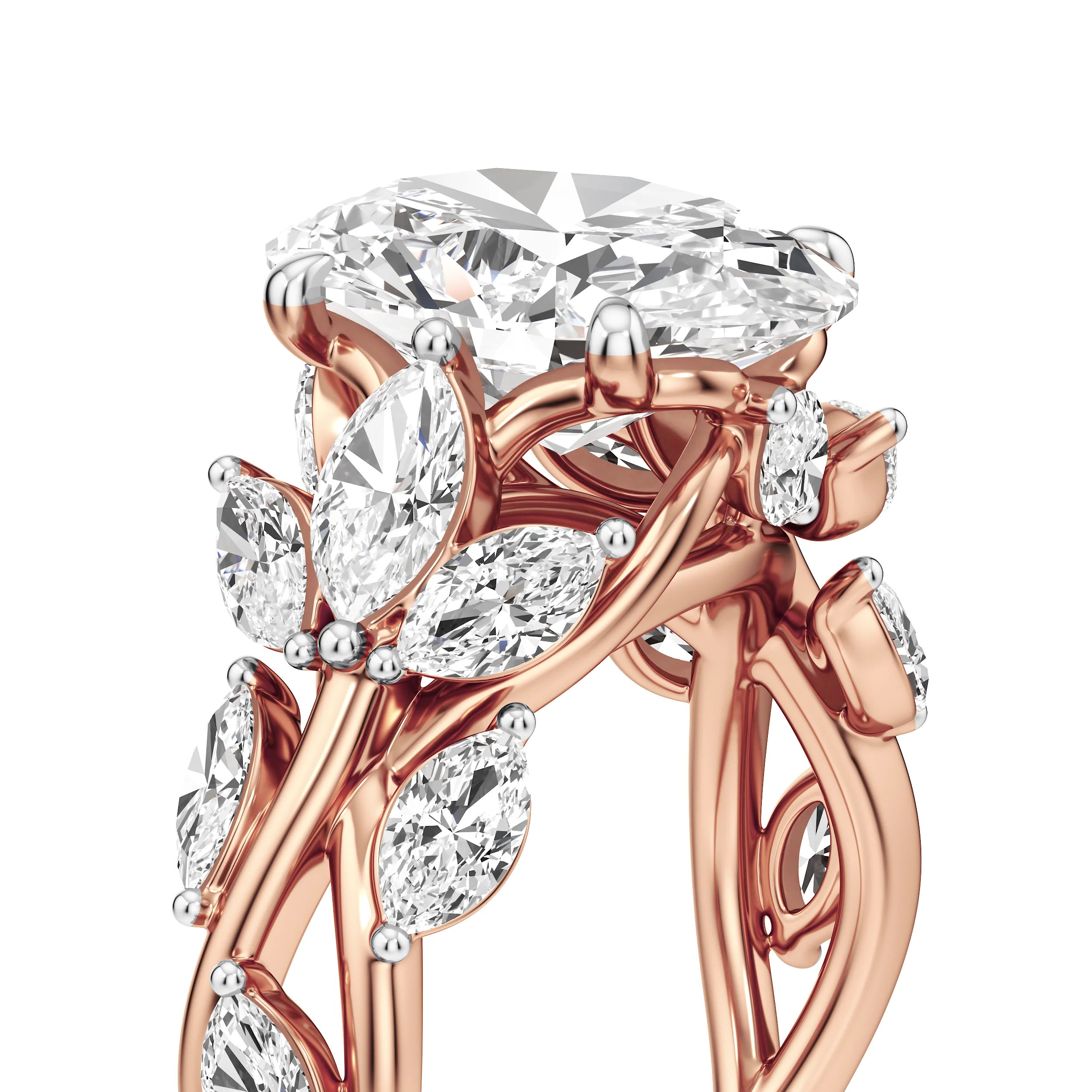 Petal Crest Cocktail Ring 18