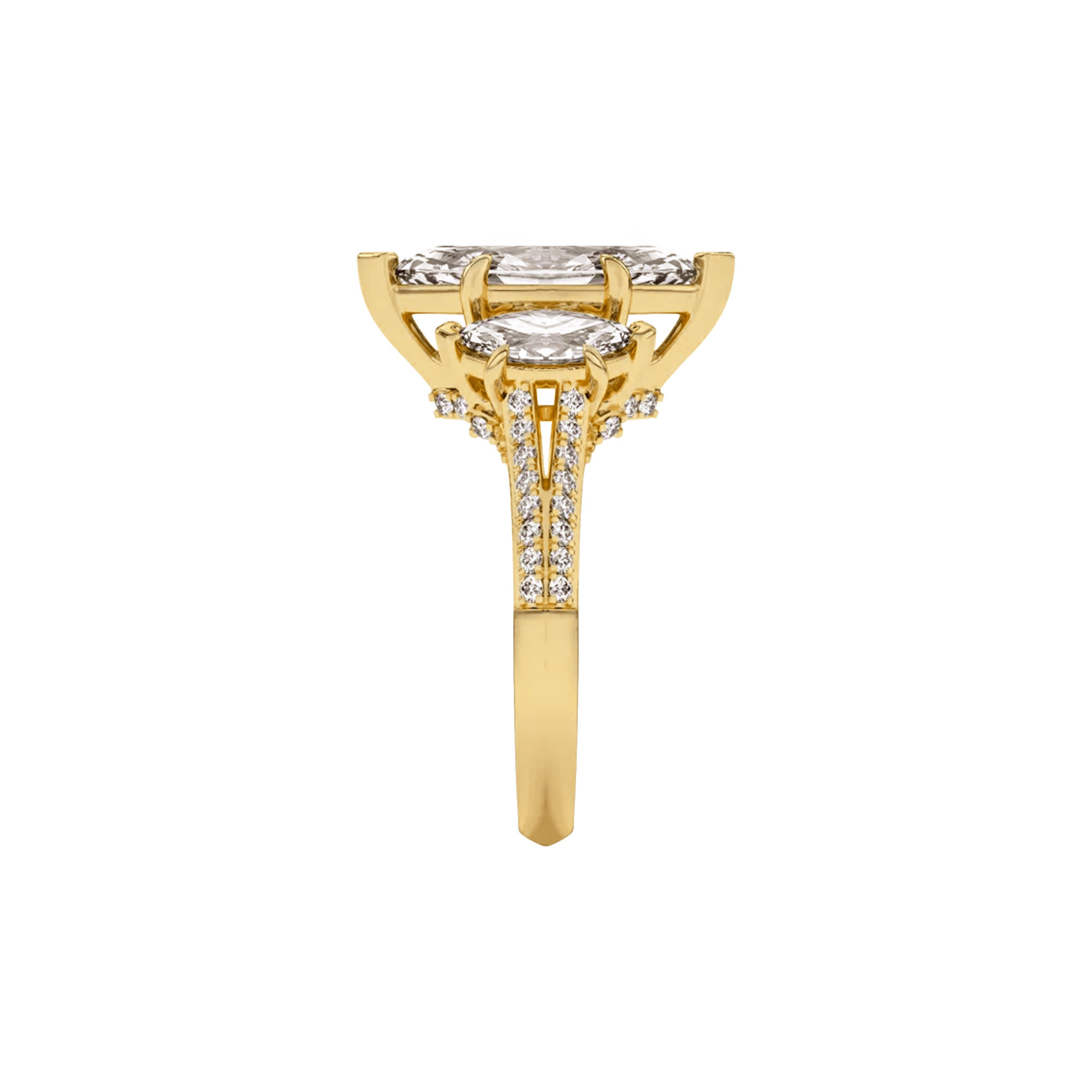 Trinity Of Sparkle 3 Stone Ring 5
