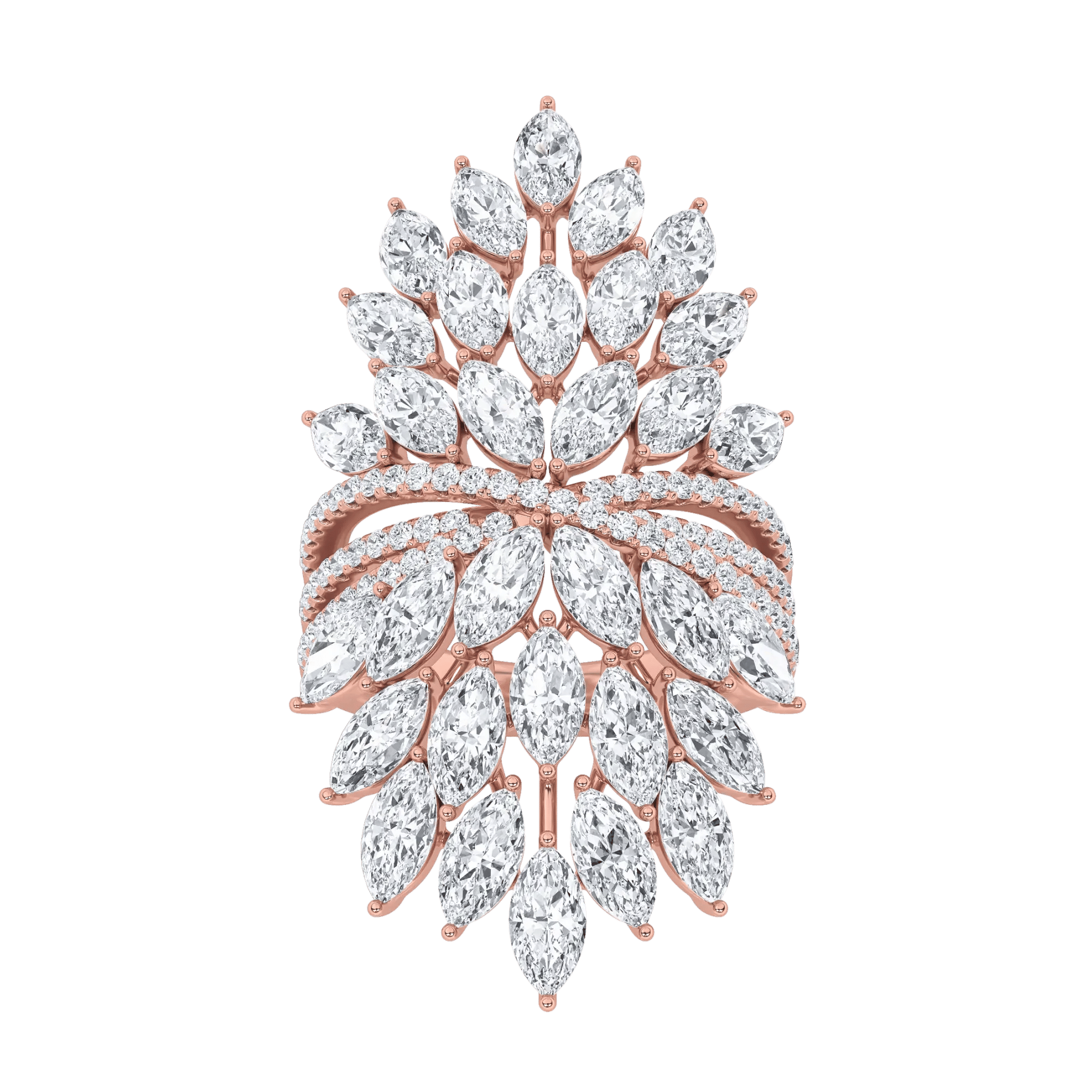 Floral Enchantment Cocktail Ring 10