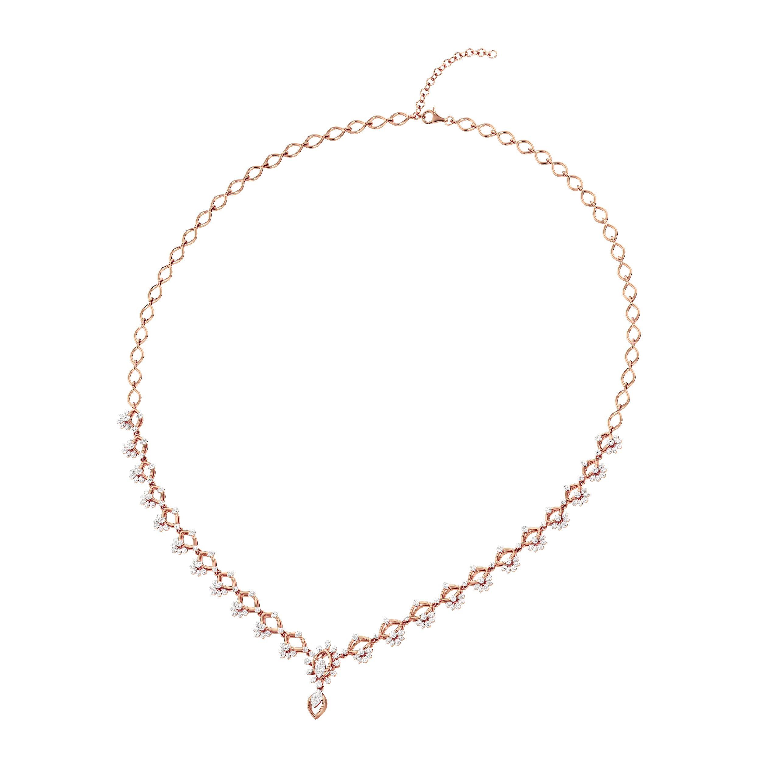 Celestia Teardrop Diamond Necklace 8