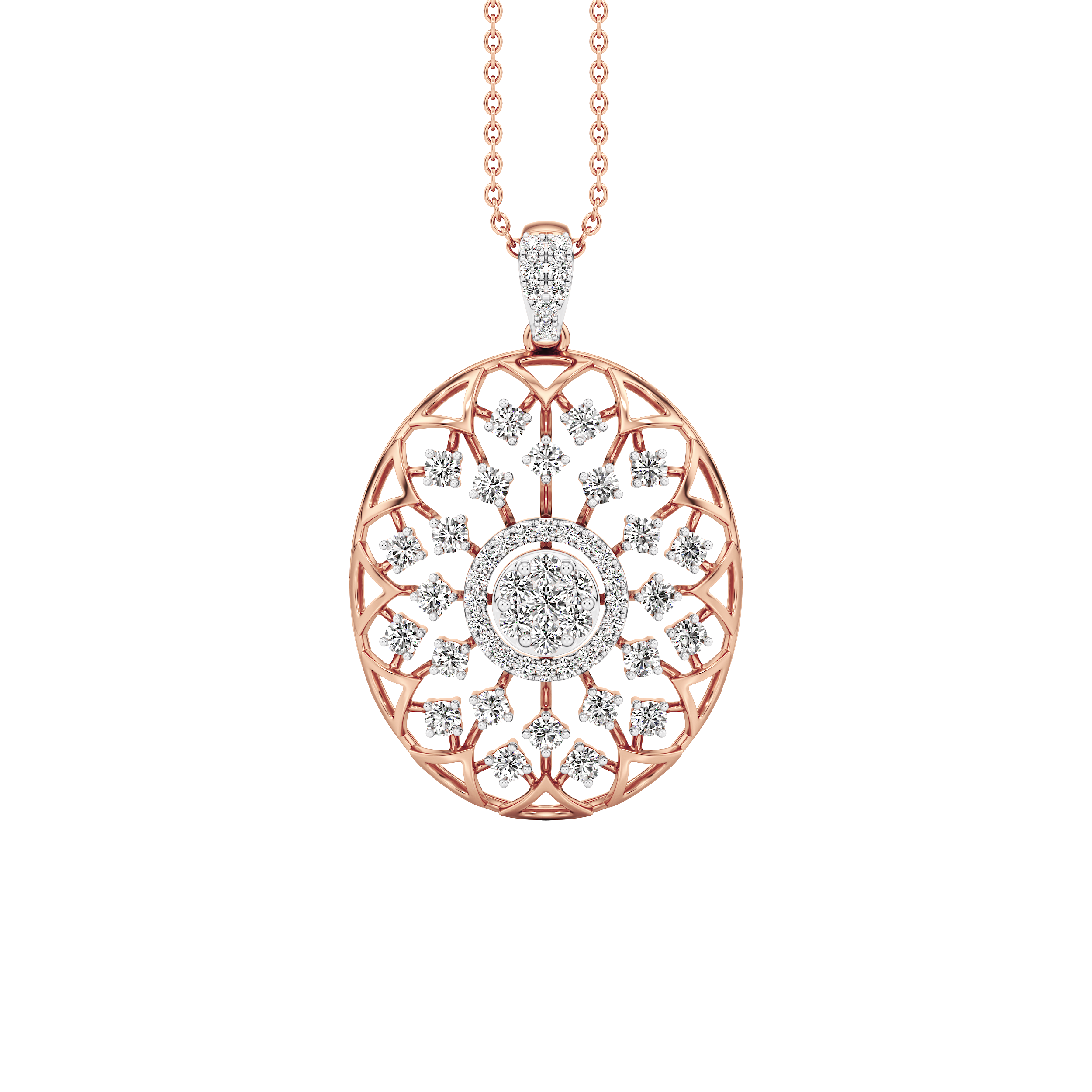 Heirloom Bloom Lab Diamond Pendant 11
