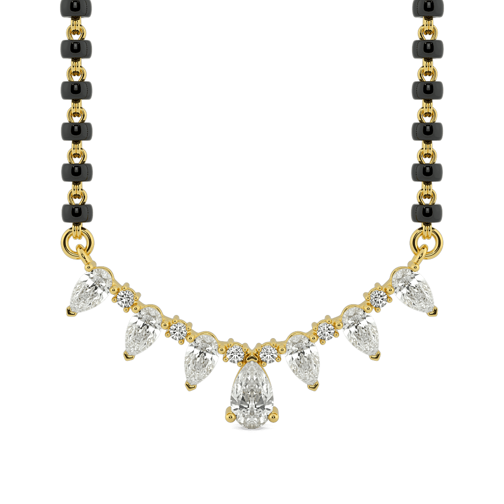 Pearfall Drop Mangalsutra 0