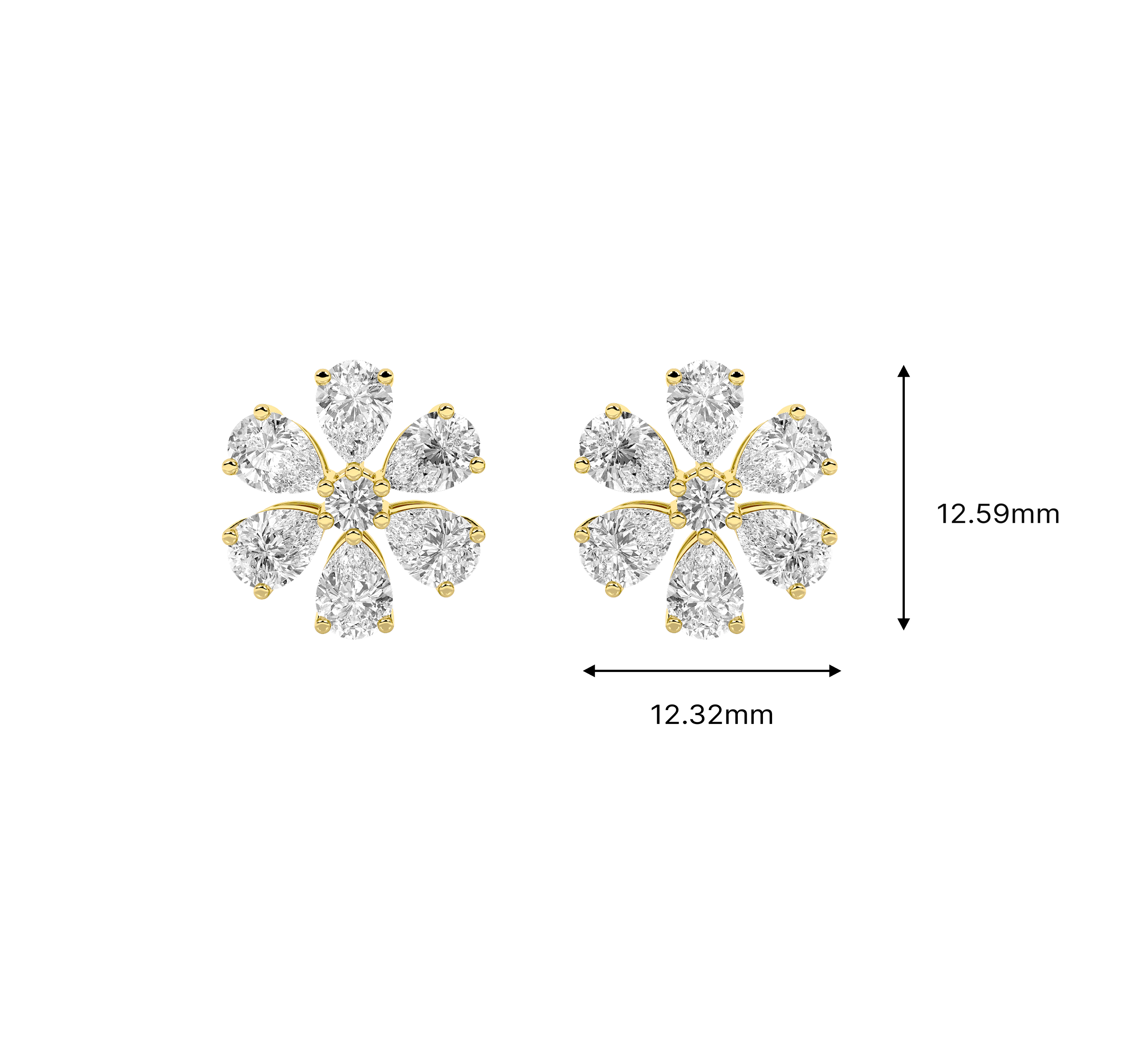 Blossoming Floral Stud Earrings 5