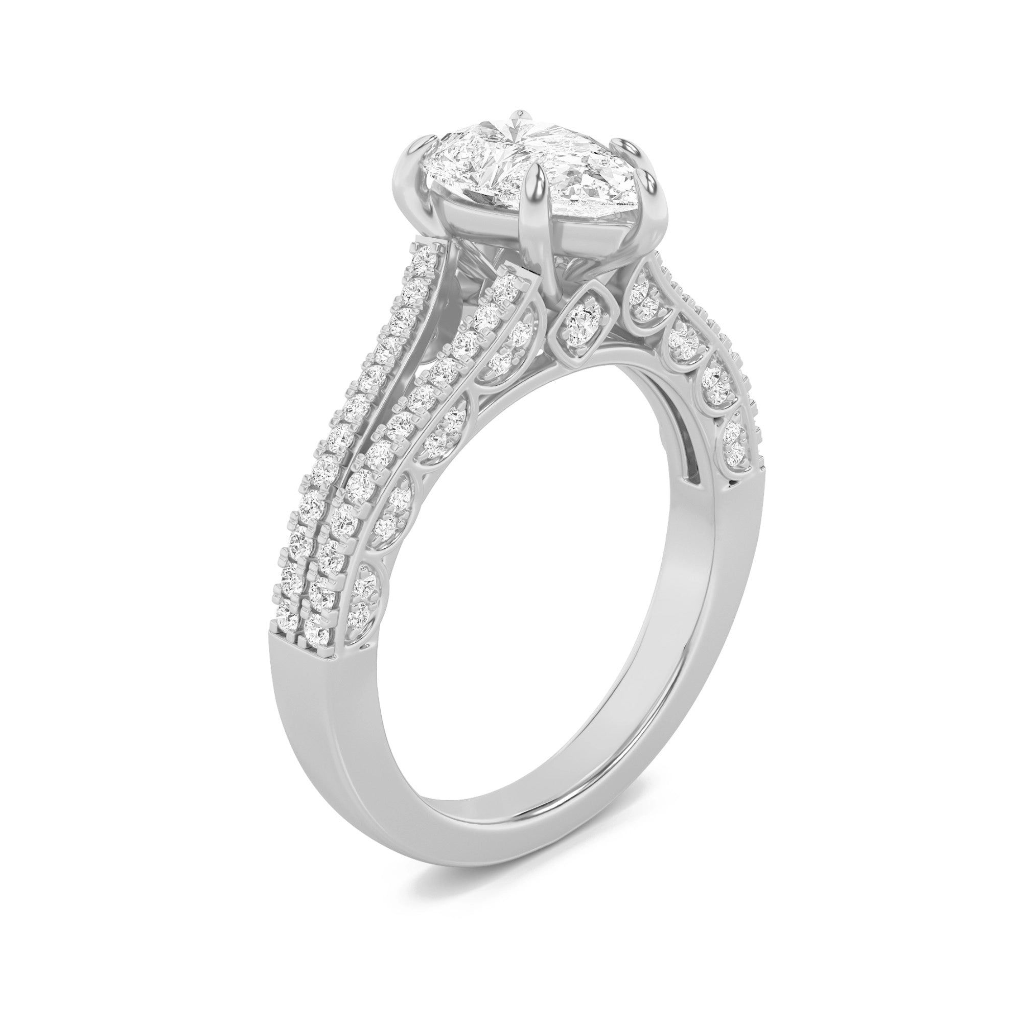 Luminous Pear Solitaire Ring 1