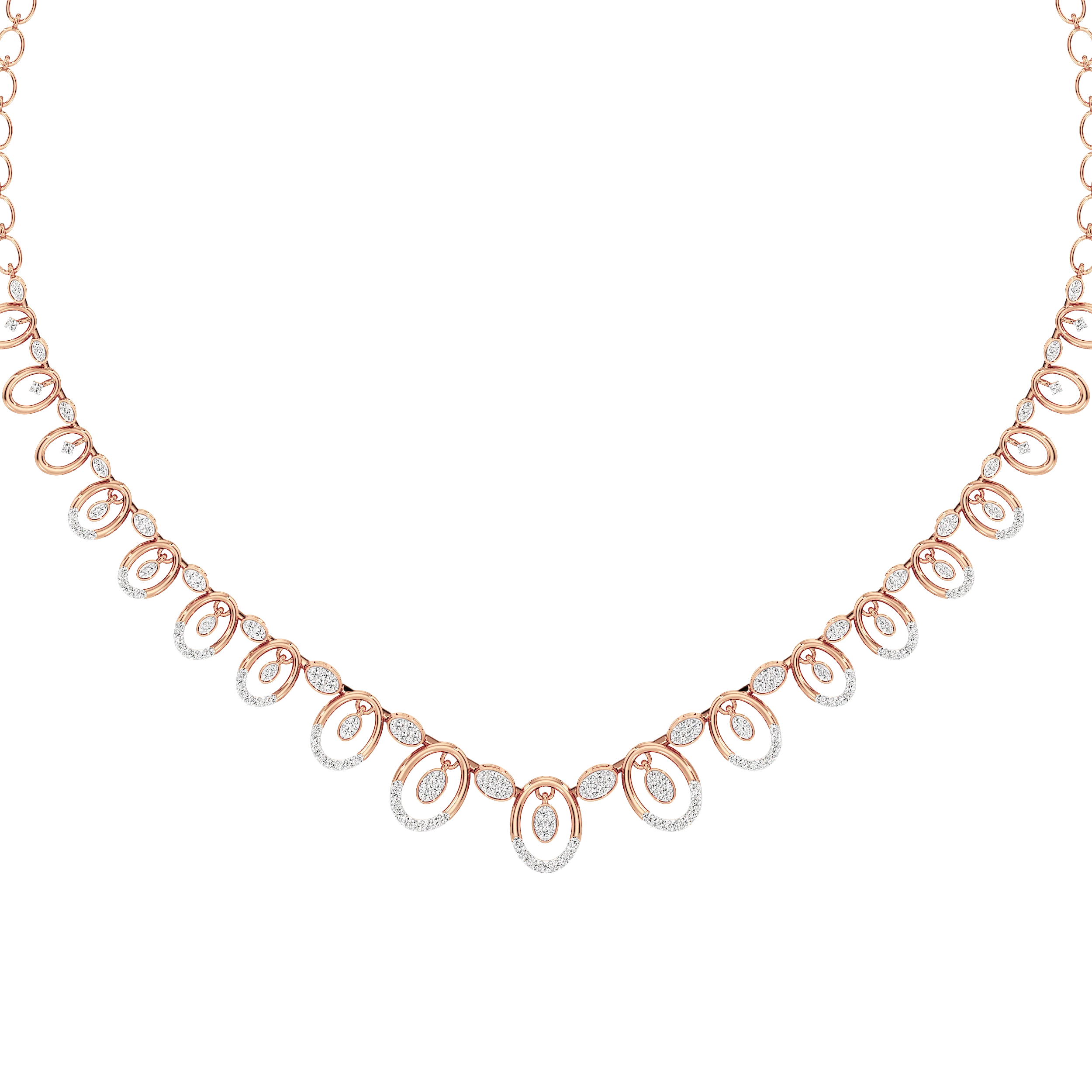 Seraphine Oval Diamond Necklace 6