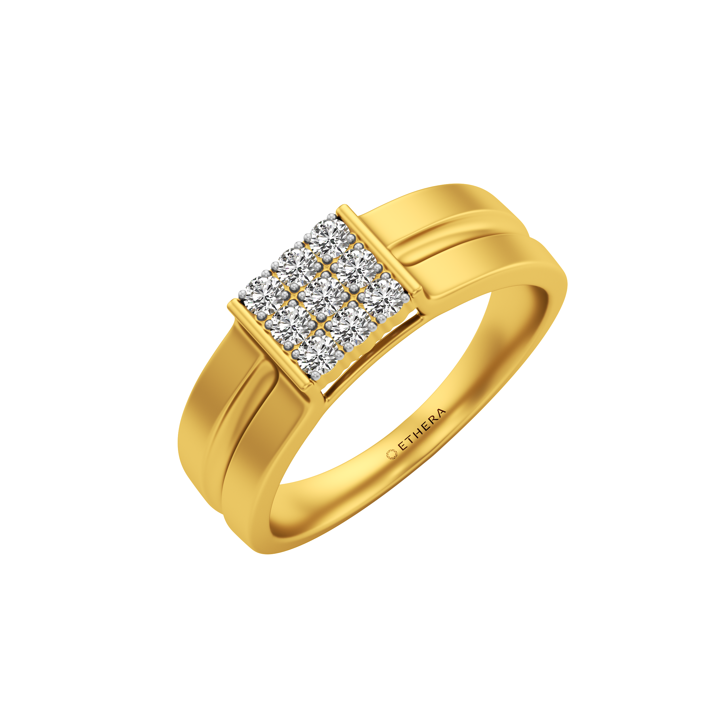 Grid-Pave Men Ring