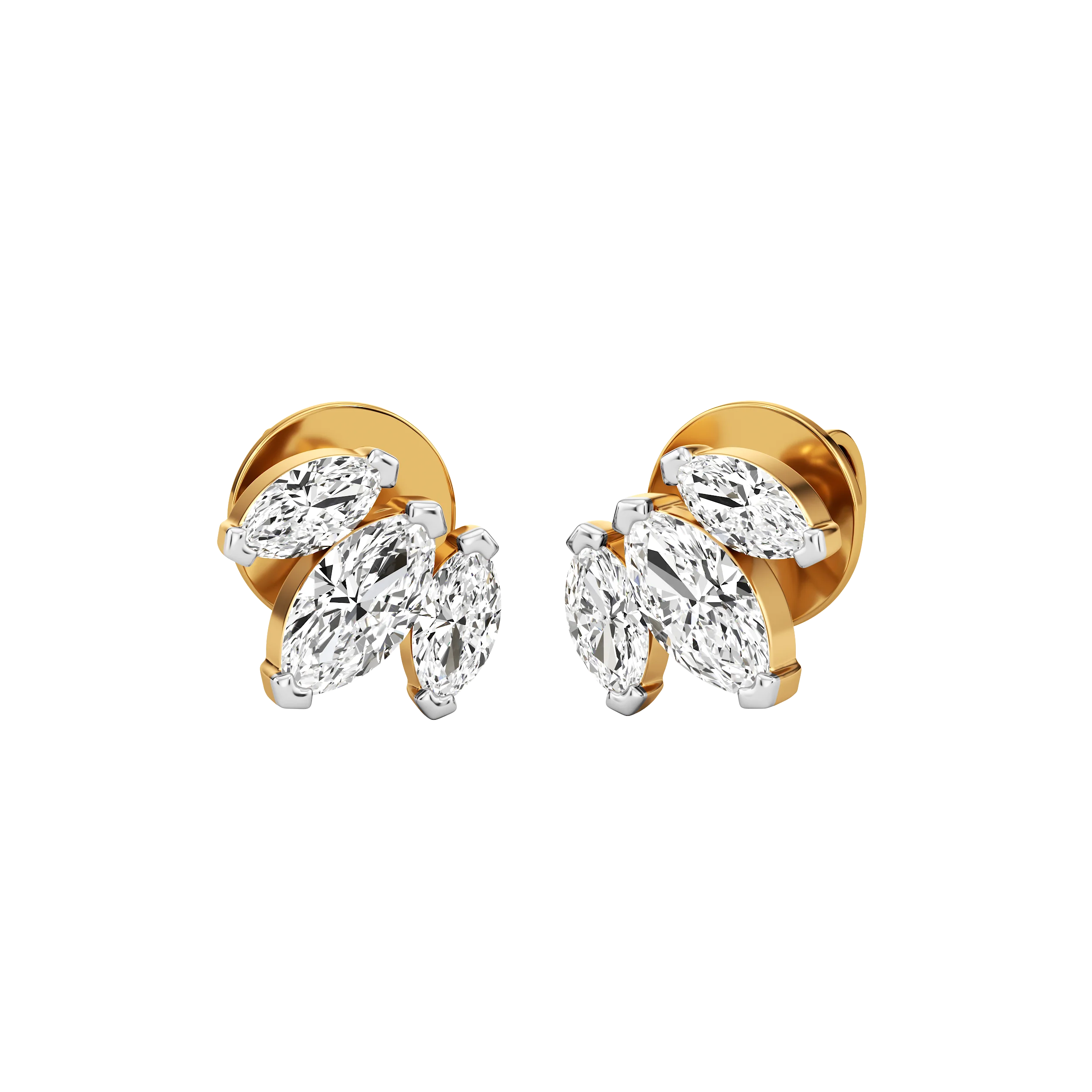 Marquise Drift Diamond Studs 0
