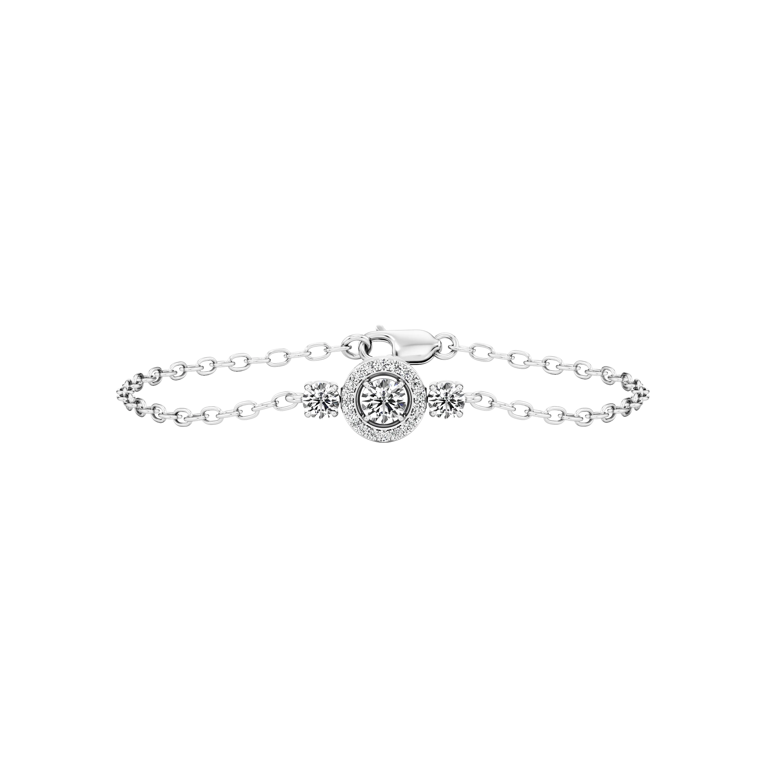 Halo Point Diamond Bracelet 3