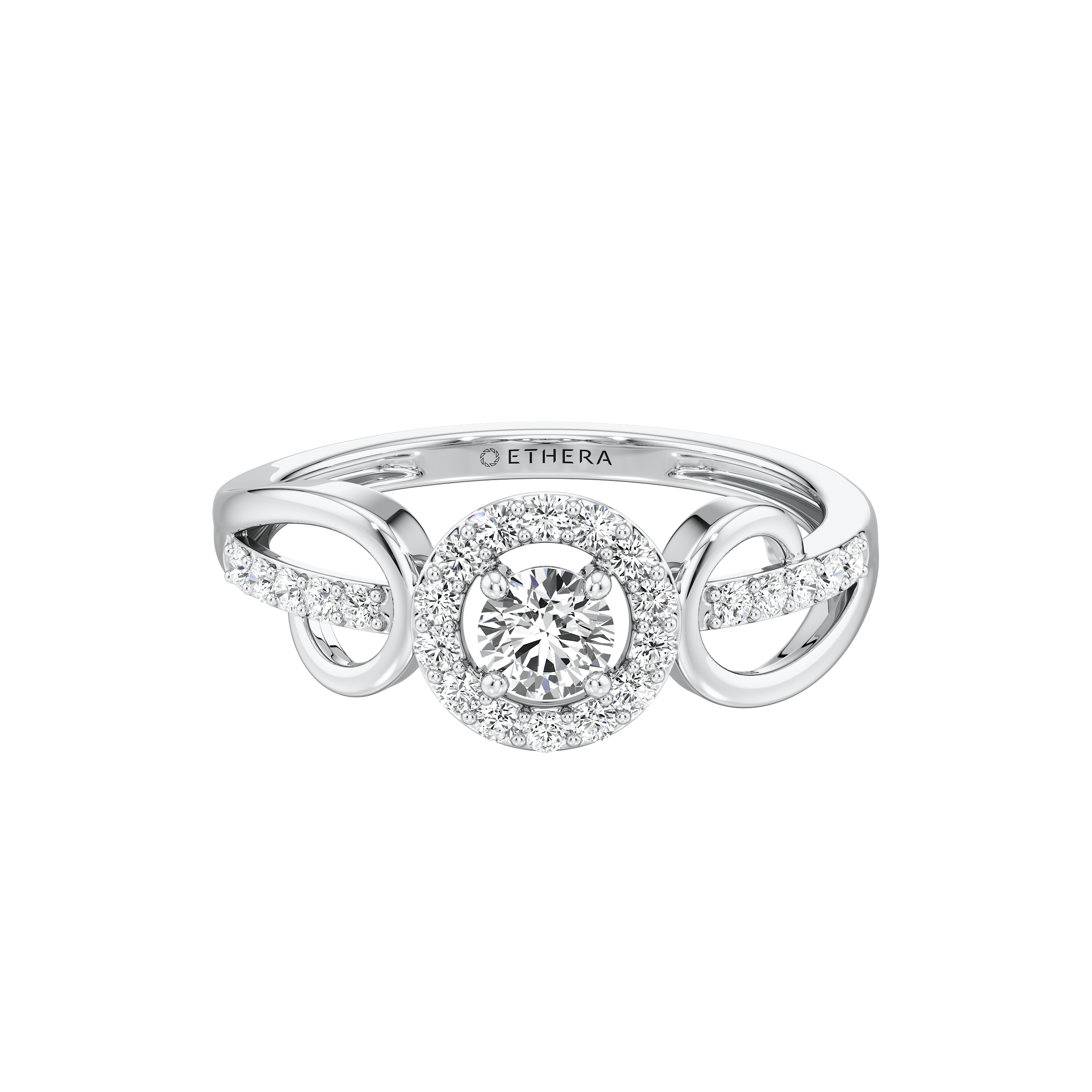 Halo Loop Diamond Ring 9
