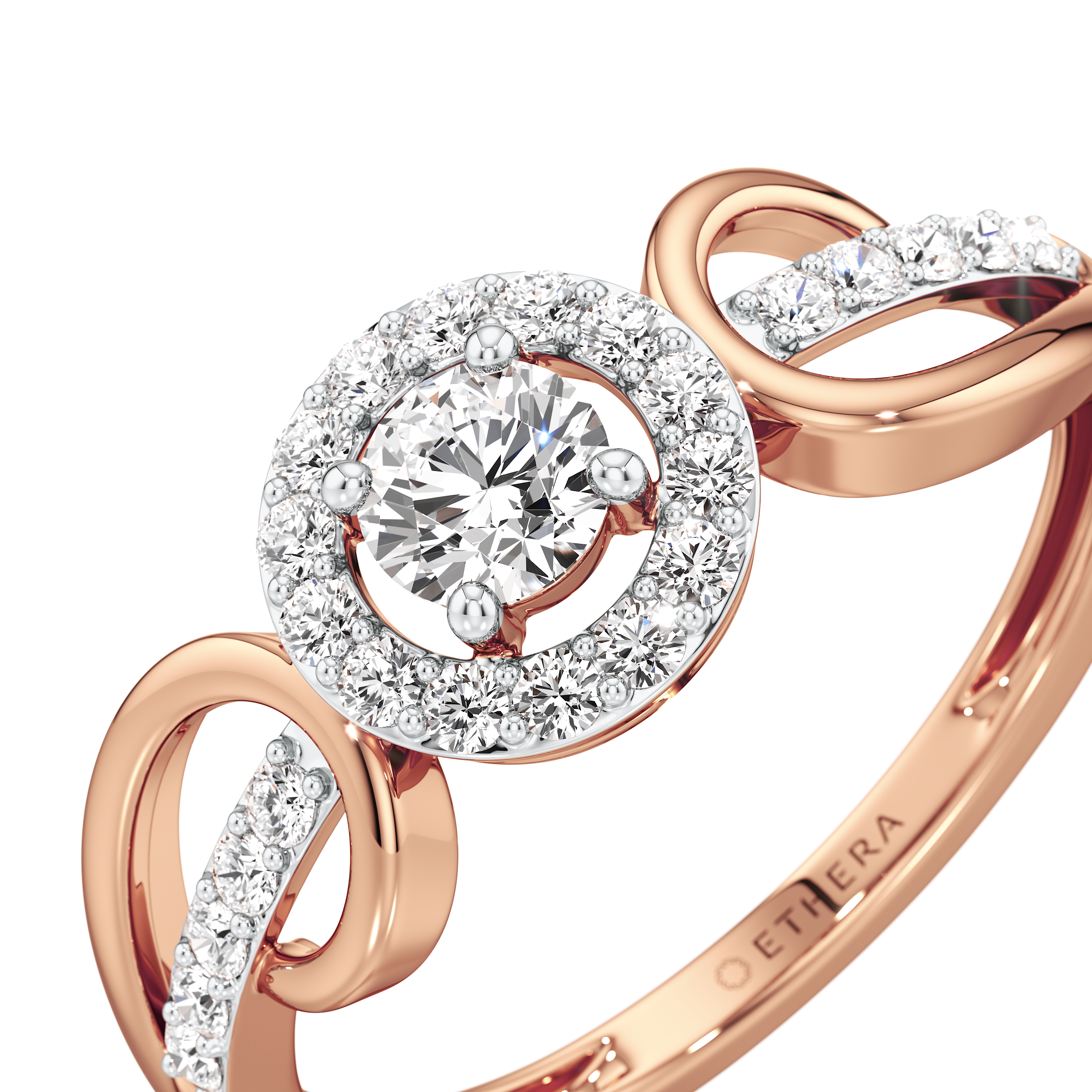 Halo Loop Diamond Ring 12