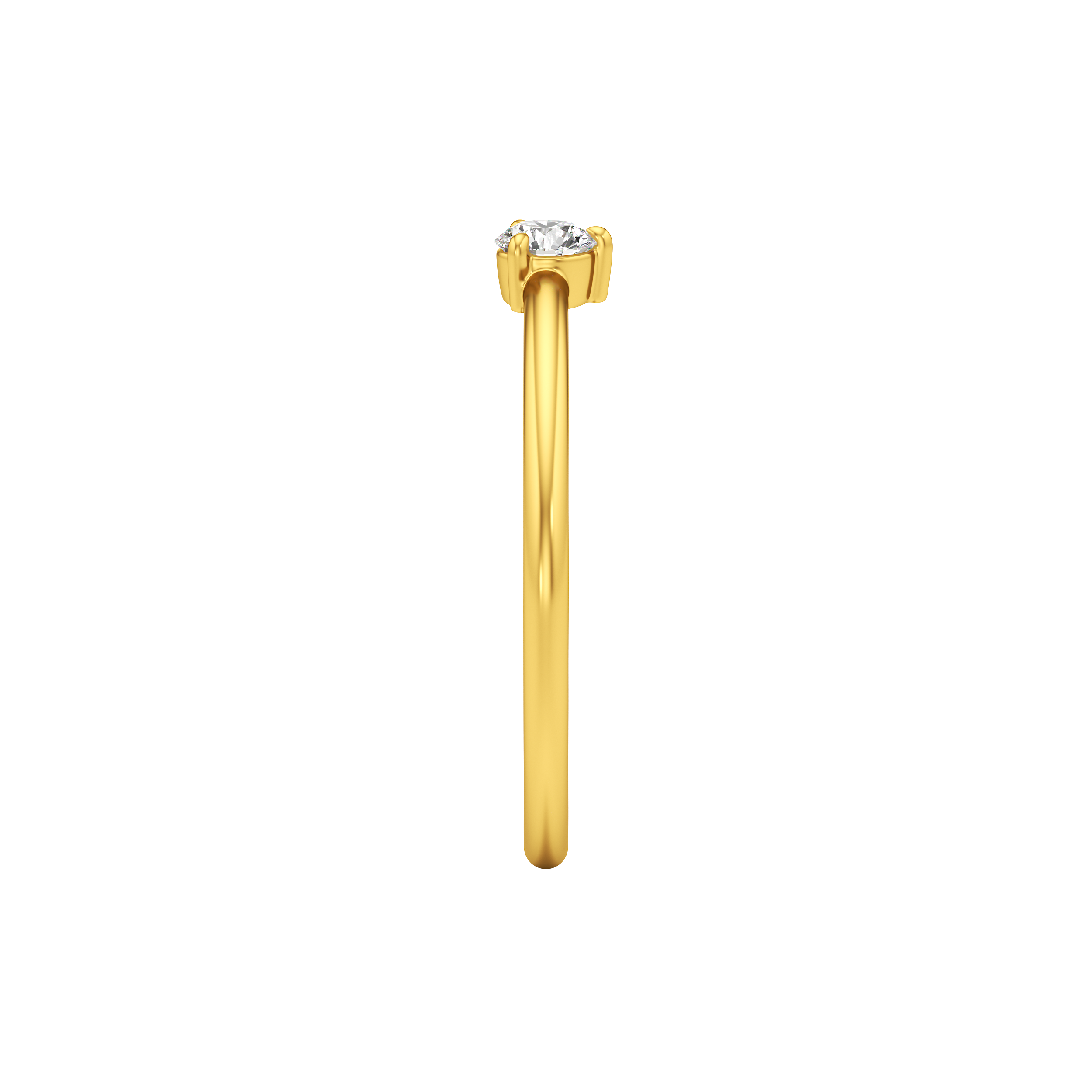Tri-Clasp Solitaire Ring 2
