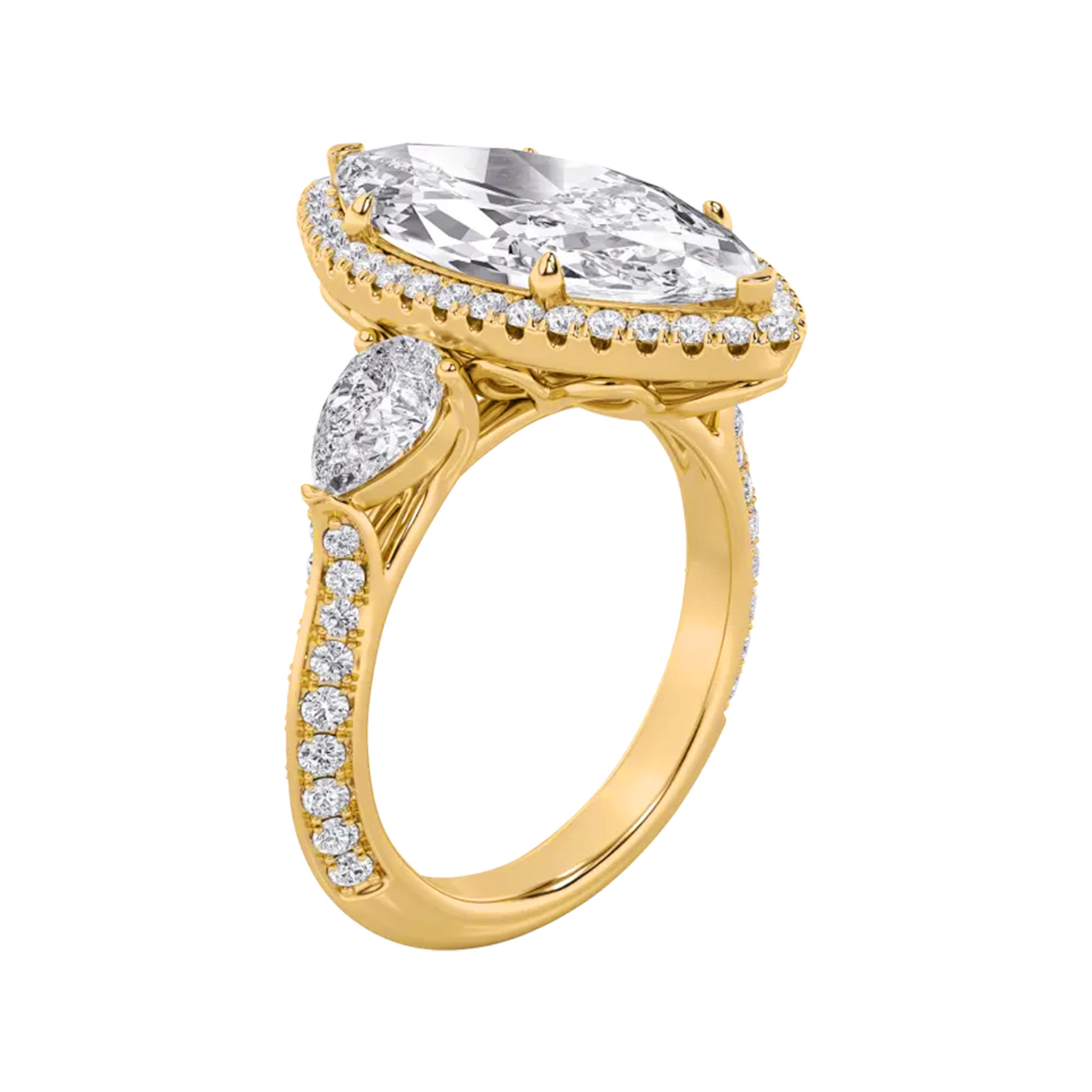 Symphony Three Stone Cocktail Ring 1