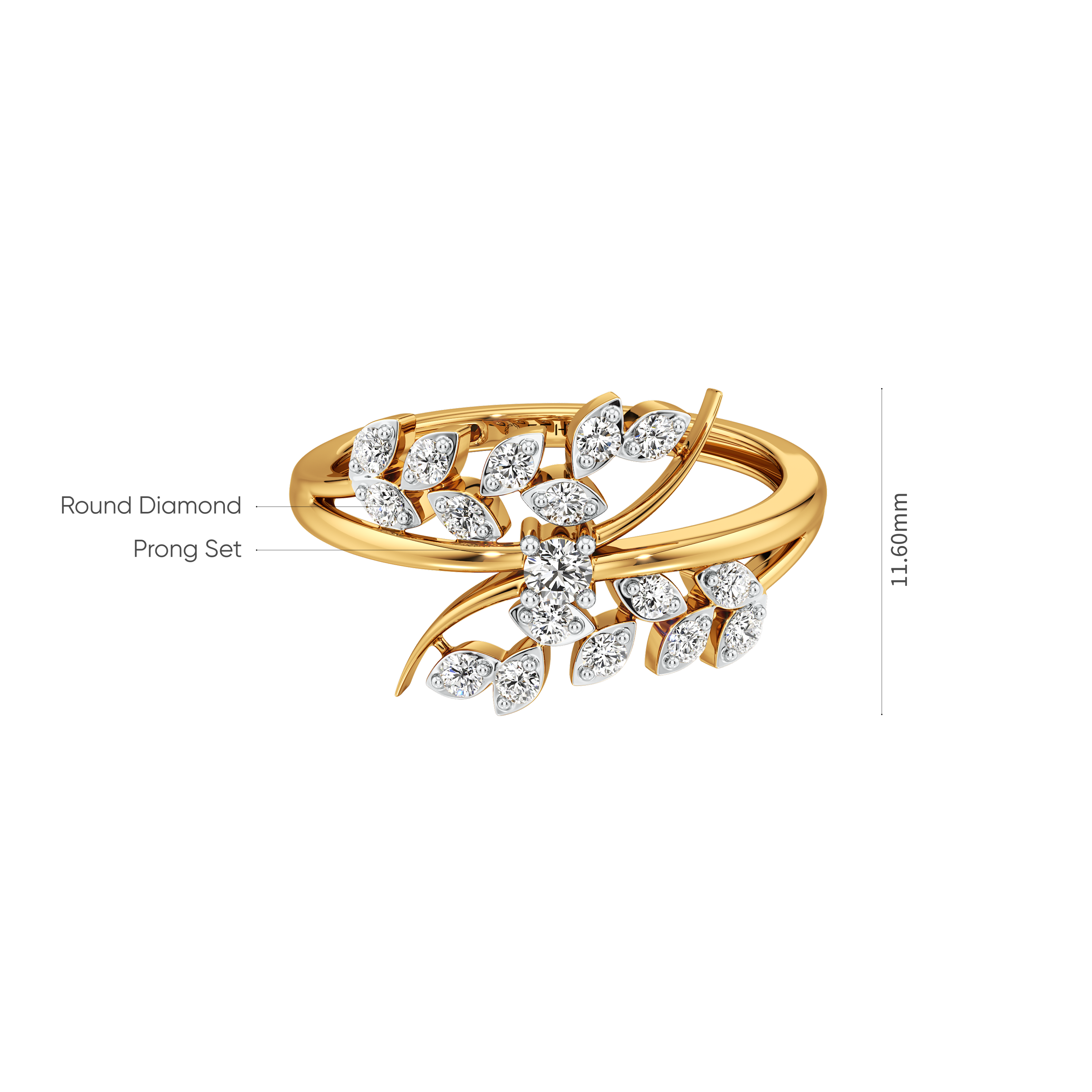 The Elowen Leaf Ring 6