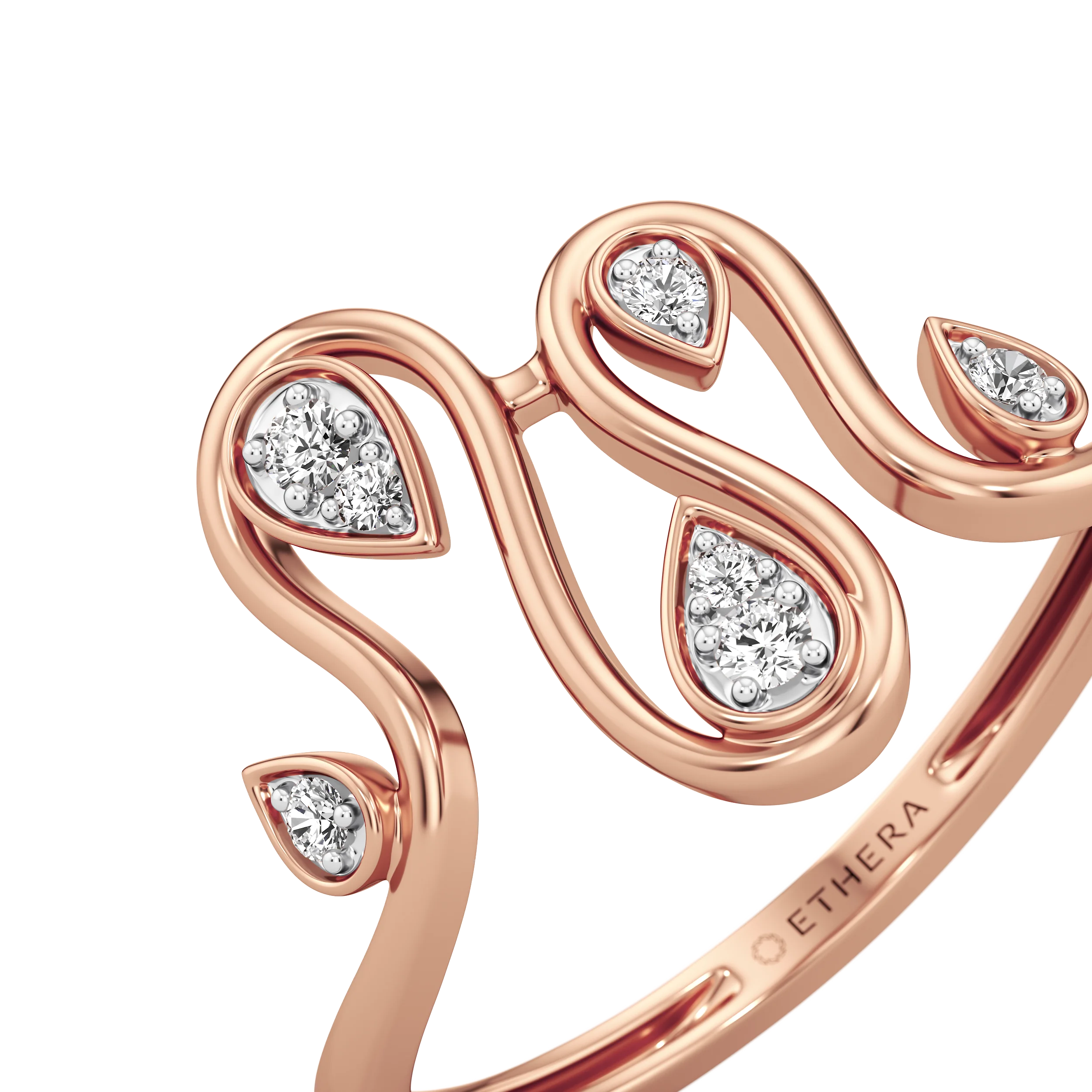 Serene Flow Diamond Ring 12